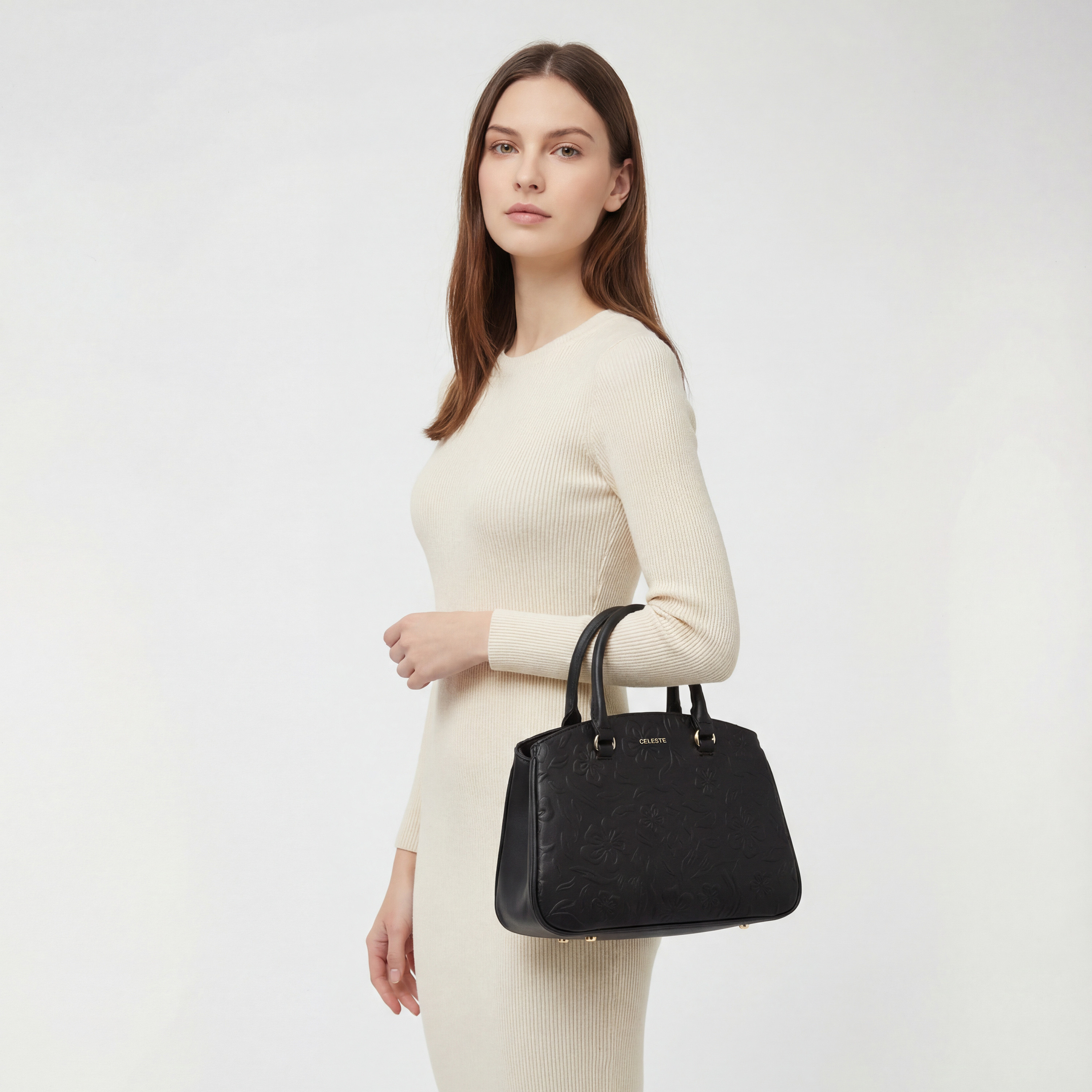 Celeste Embossed Tote Bag with Detachable Strap-women-bagsandwallets-handbags-image-2