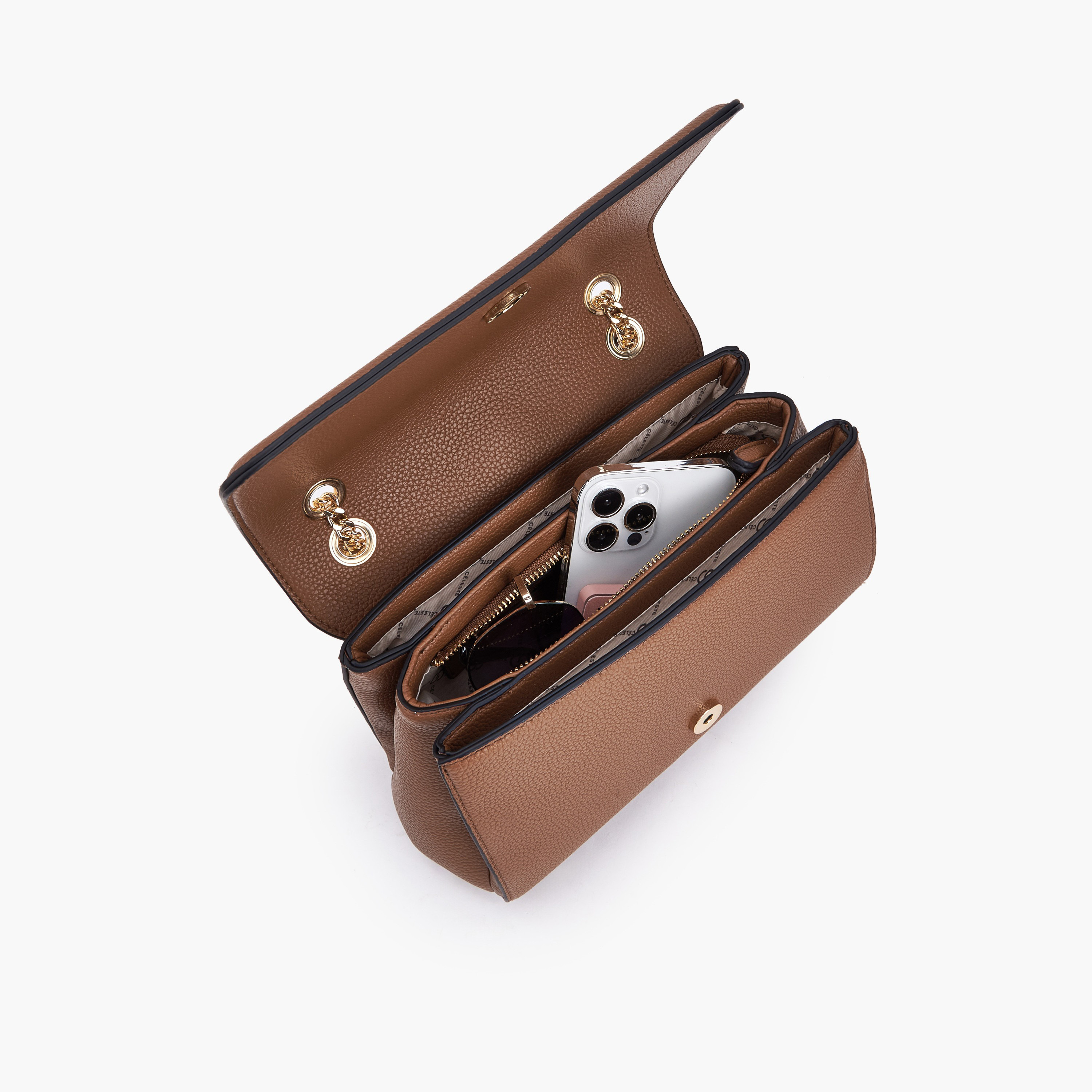 شنطة كروس بودي بتصميم خياطة متباينة وحزام سلسلة من سيليست-women-bagsandwallets-handbags-image-8