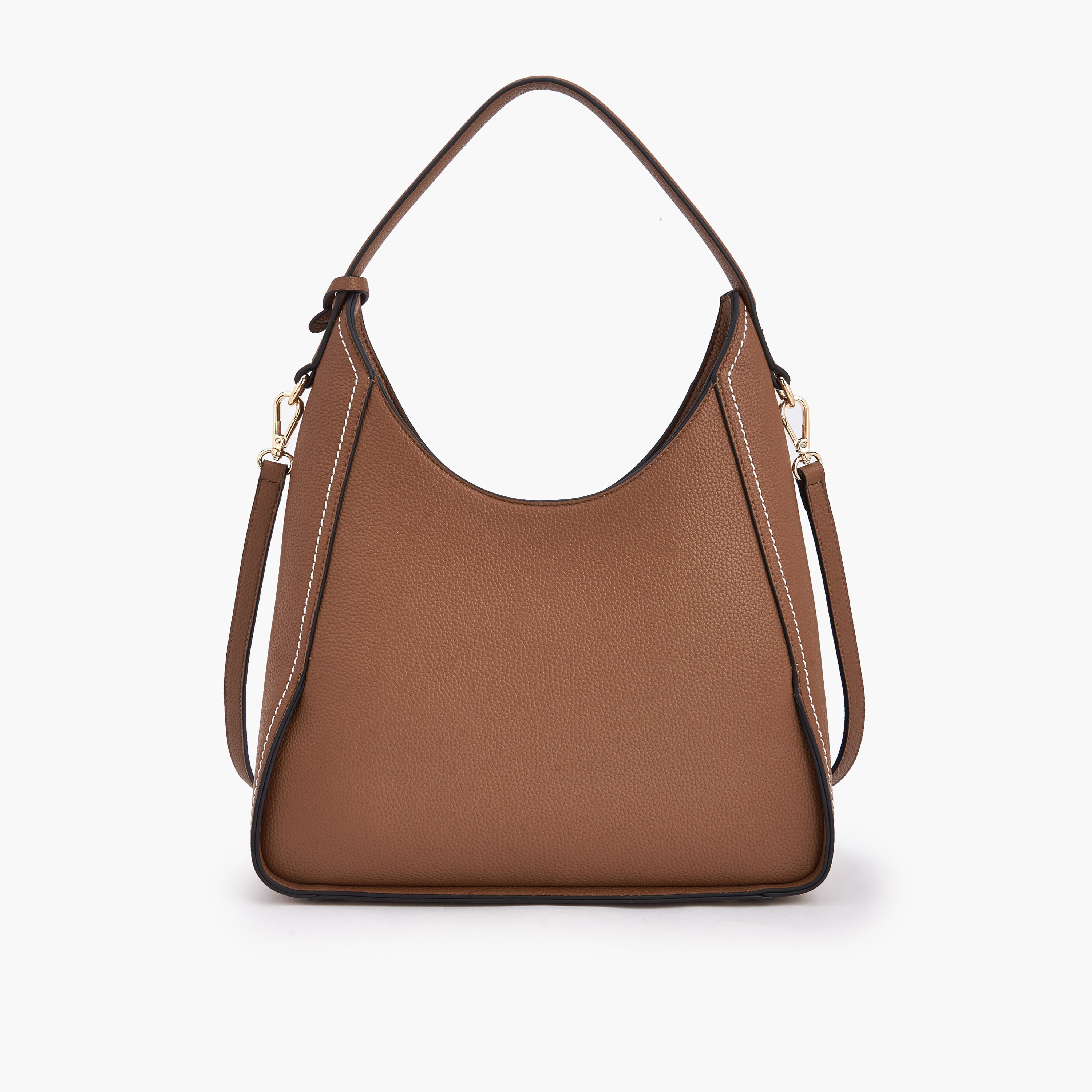 Celeste Textured Shoulder Bag with Zip Closure-women-bagsandwallets-handbags-image-6