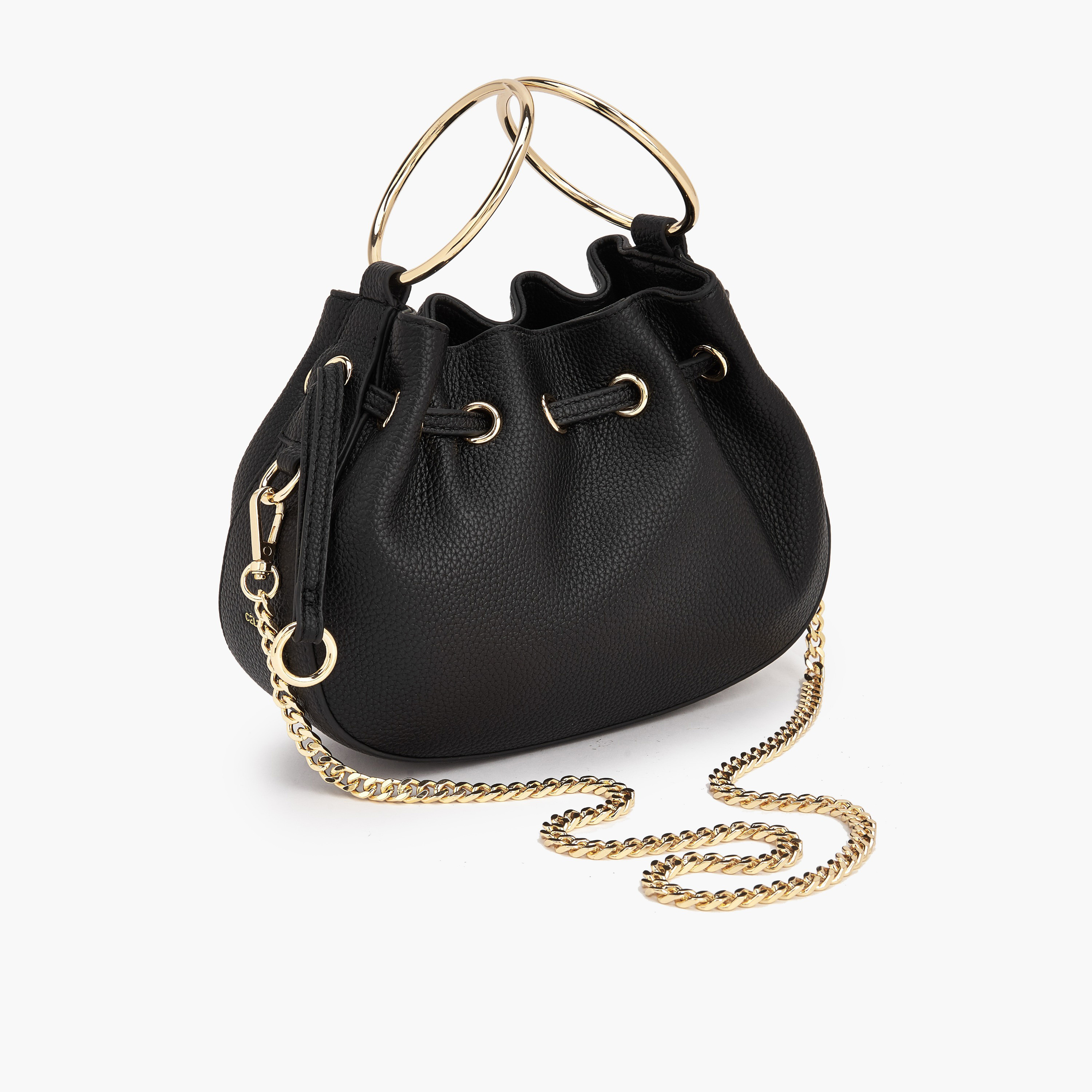 Celeste Textured Crossbody Bag with Detachable Chain Strap-women-bagsandwallets-handbags-image-5