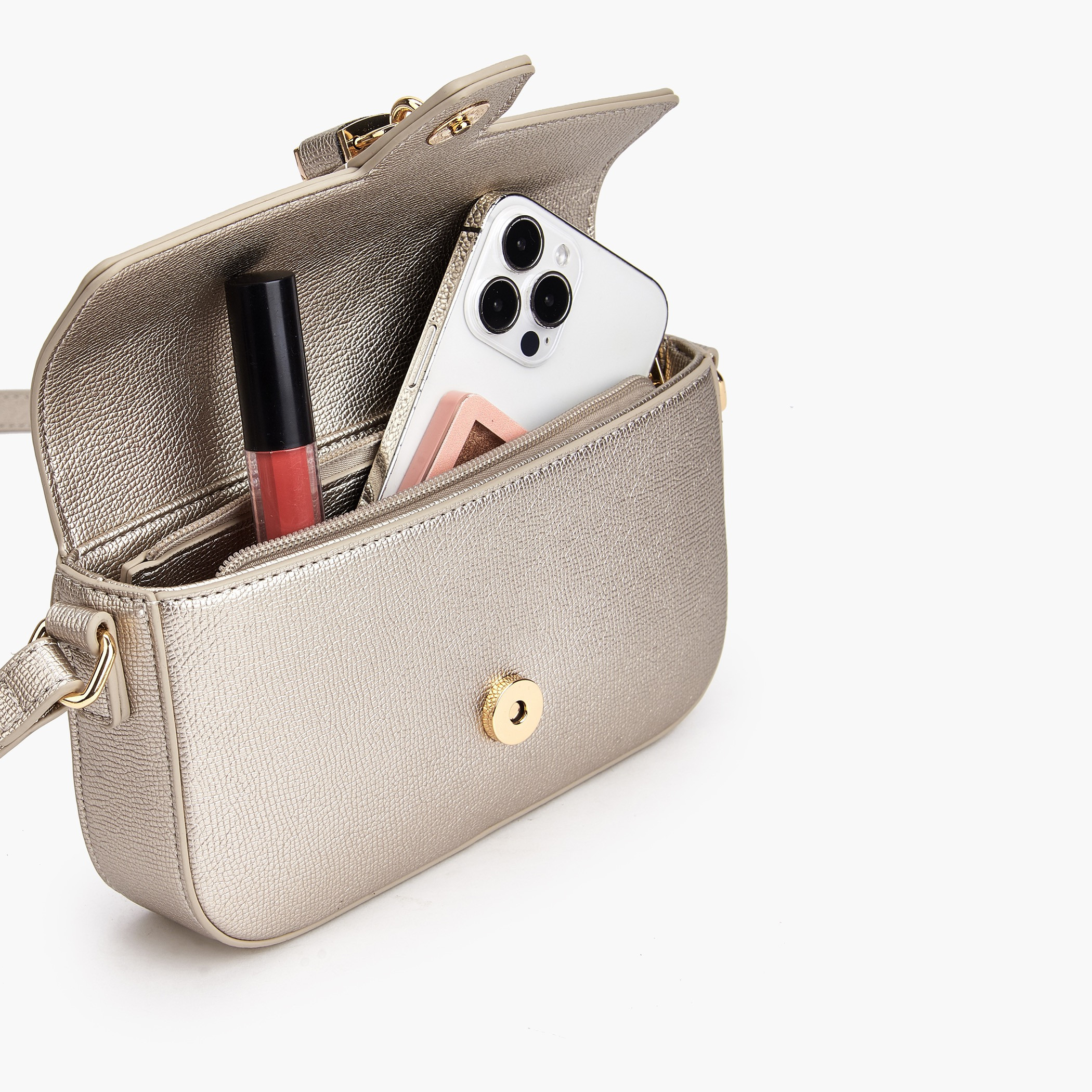 شنطة كروس بودي بارزة الملمس مع حزام قابل للتعديل من لو كونفور-women-bagsandwallets-handbags-image-8