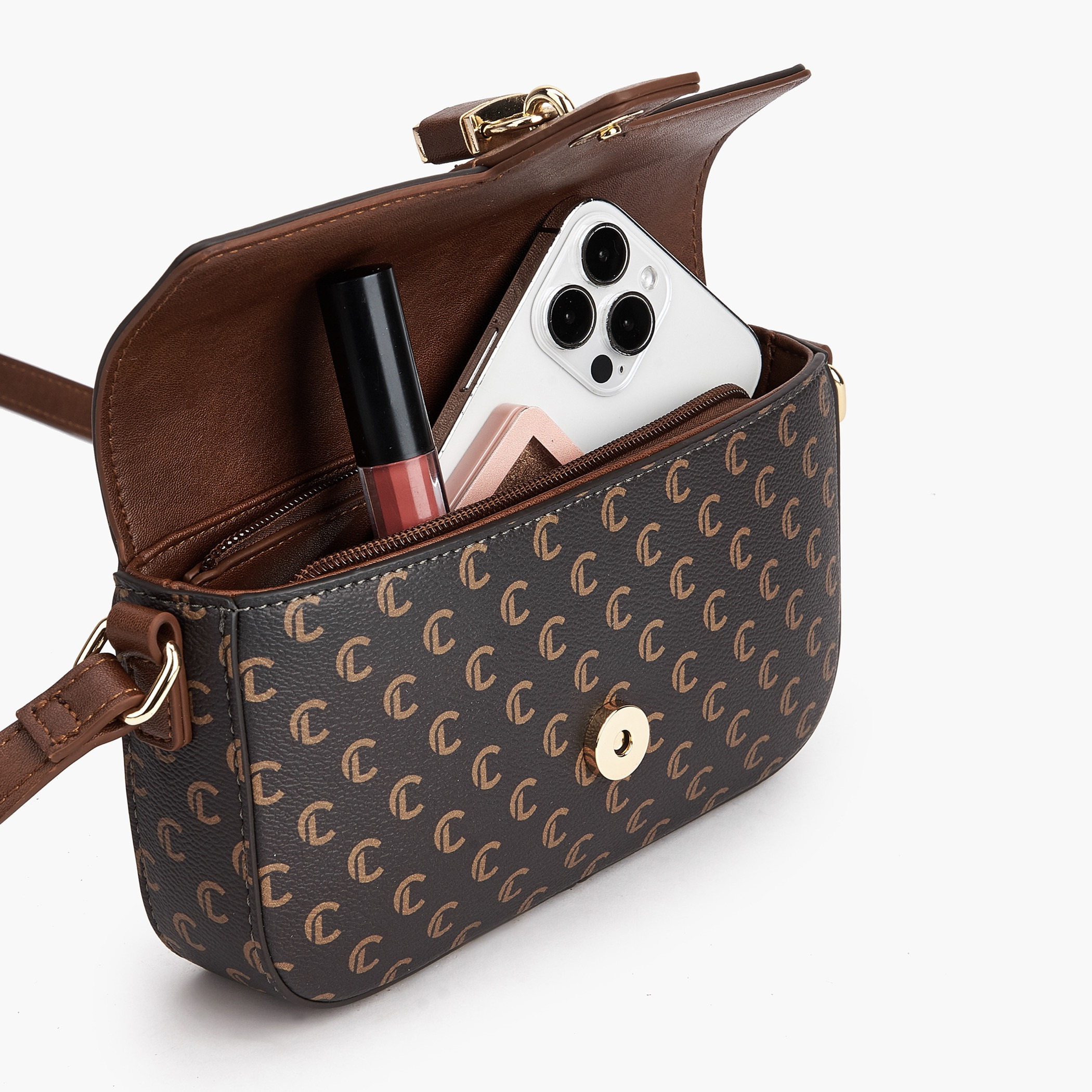 Le Confort Textured Crossbody Bag with Adjustable Strap-women-bagsandwallets-handbags-image-8