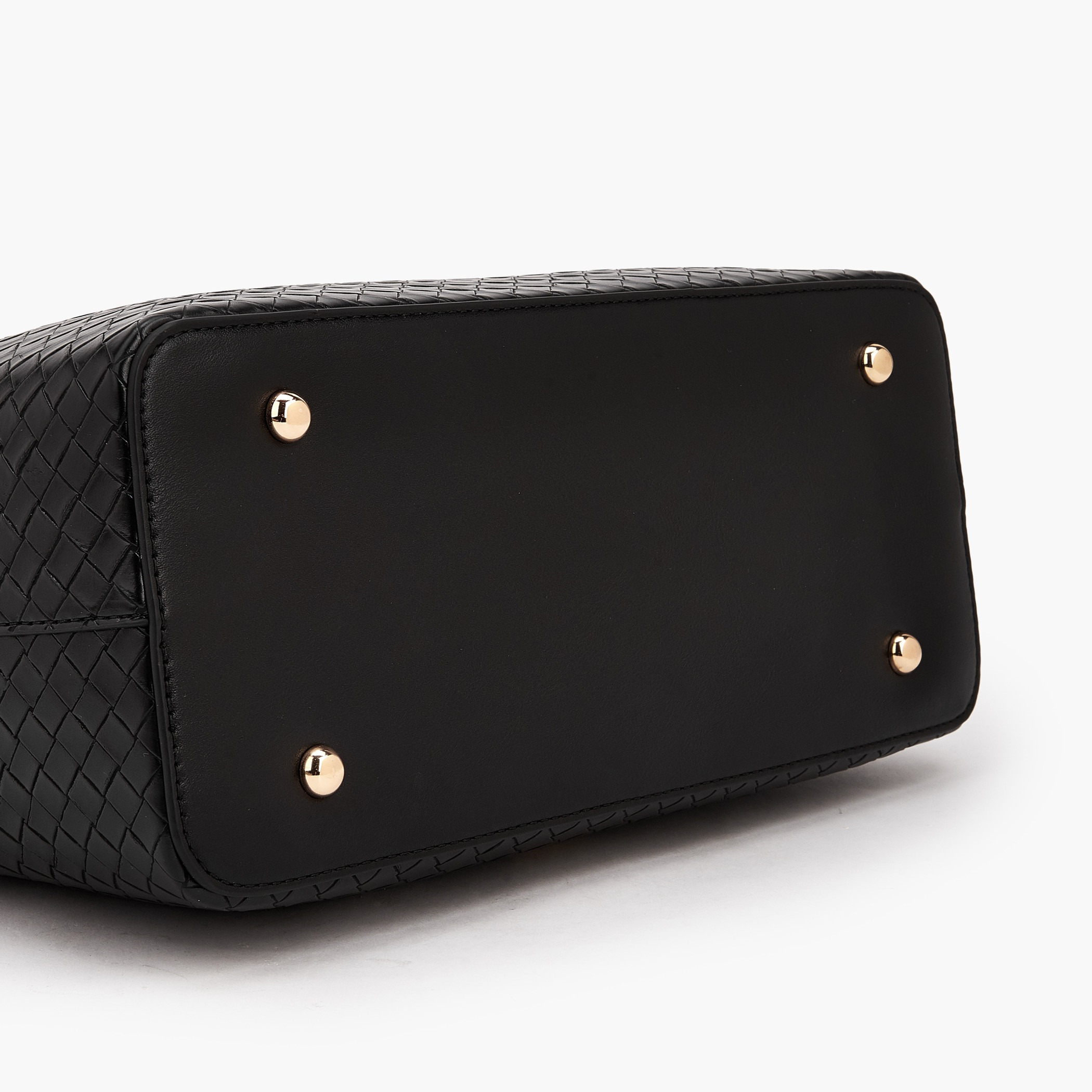 Le Confort Textured Satchel Bag with Detachable Strap-women-bagsandwallets-handbags-image-6