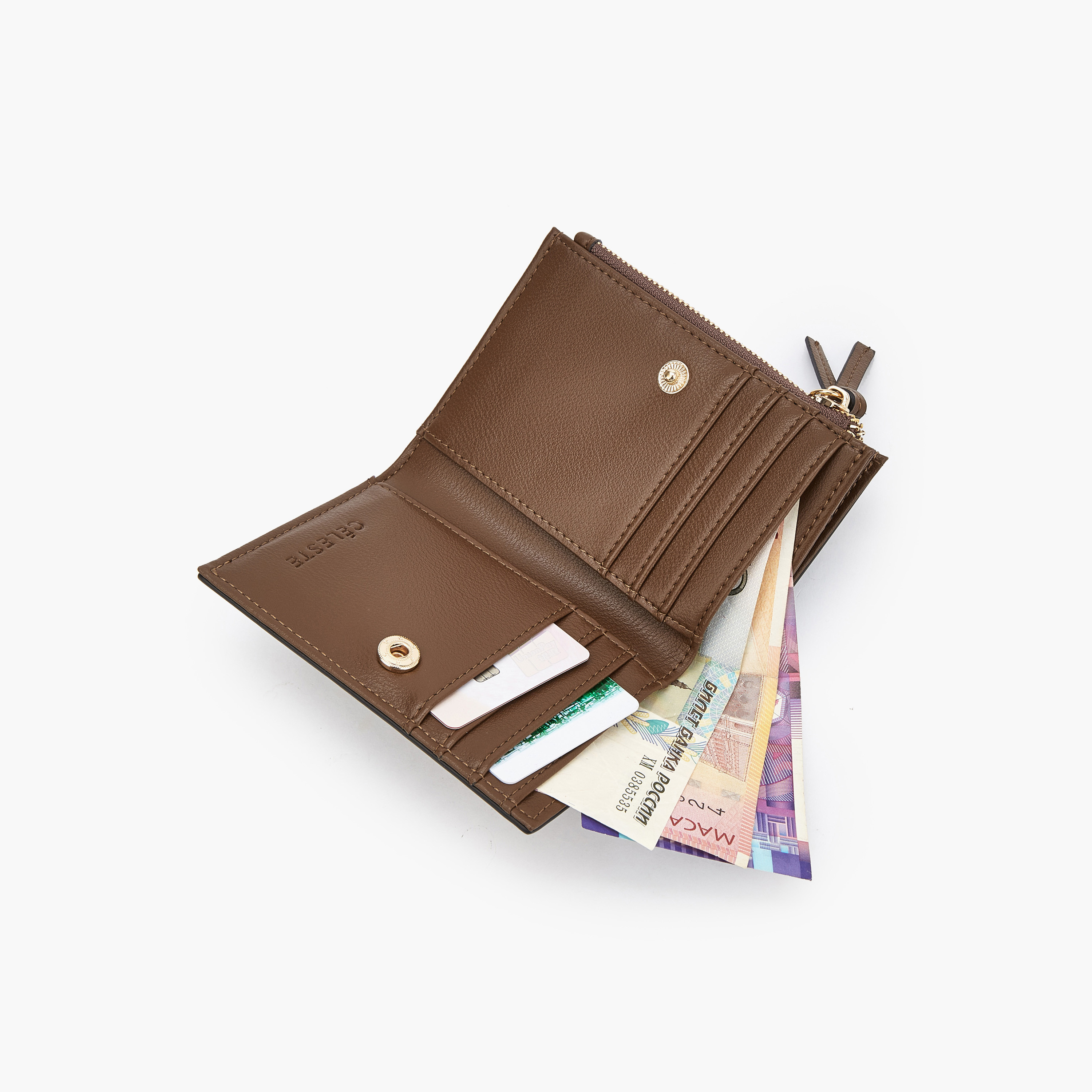 محفظة بطية ثنائية مع زر إغلاق كباس من سيليست-women-bagsandwallets-wallets-image-7