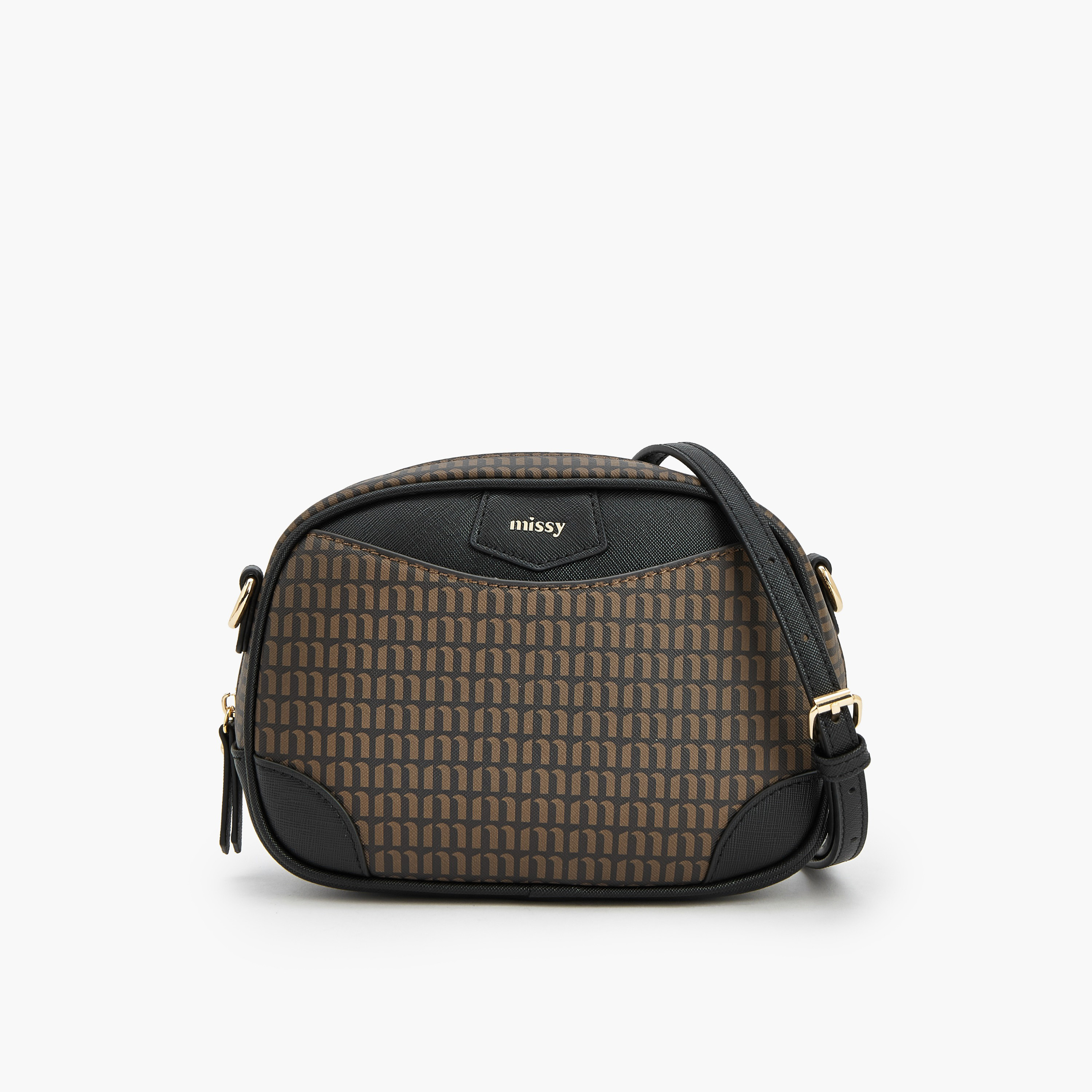 Missy Monogram Print Crossbody Bag with Detachable Strap-women-bagsandwallets-handbags-image-1