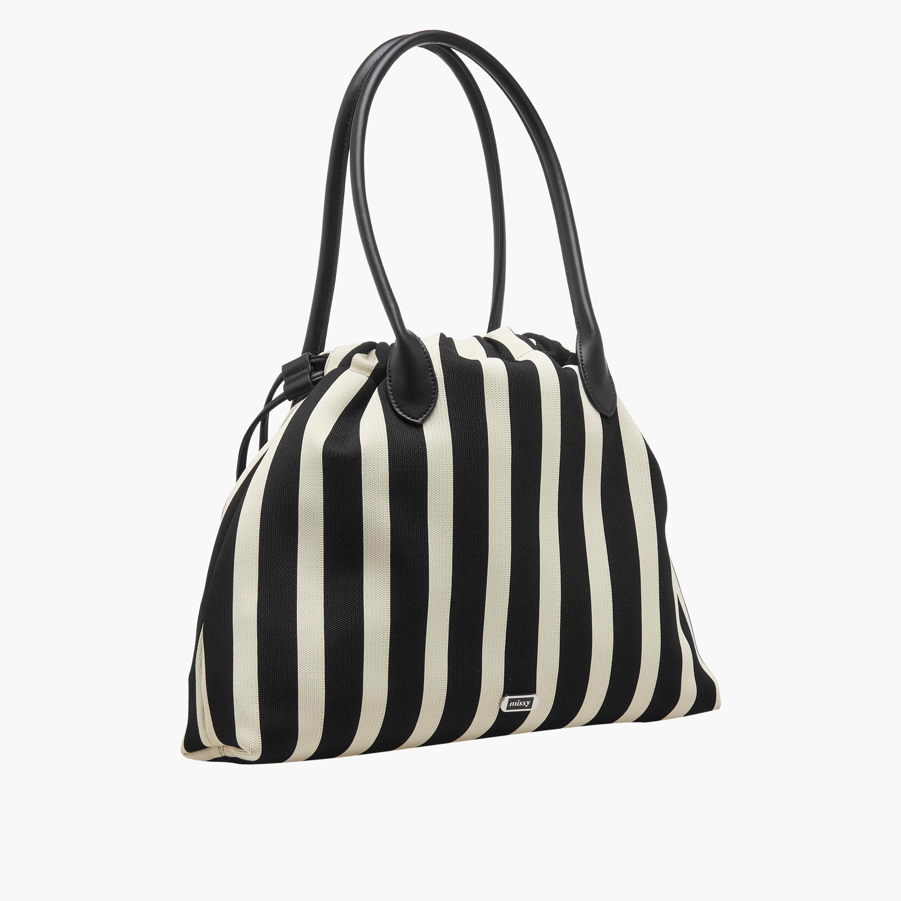 Missy Striped Tote Bag with Double Handle-women-bagsandwallets-handbags-image-4