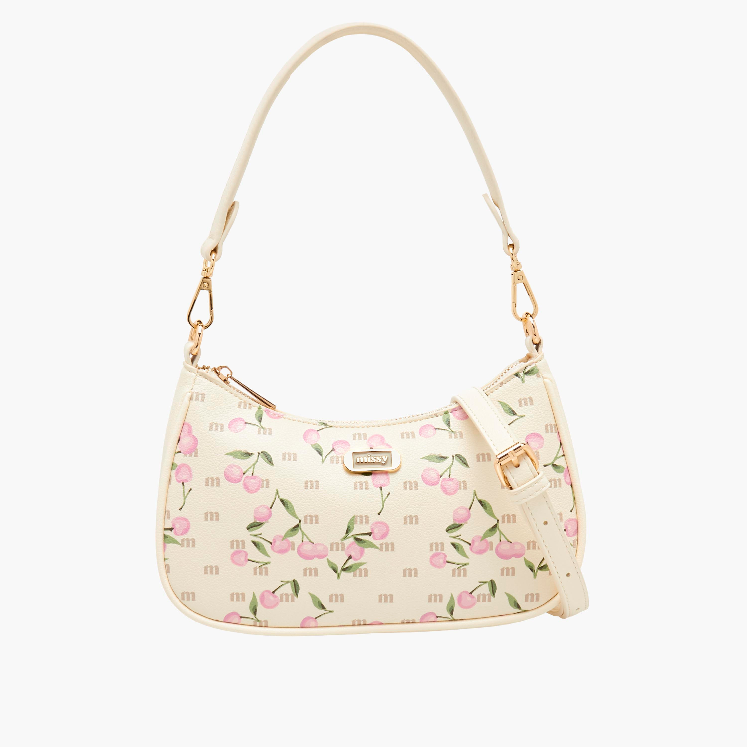 Missy Cherry Print Shoulder Bag with Detachable Strap-women-bagsandwallets-handbags-image-1