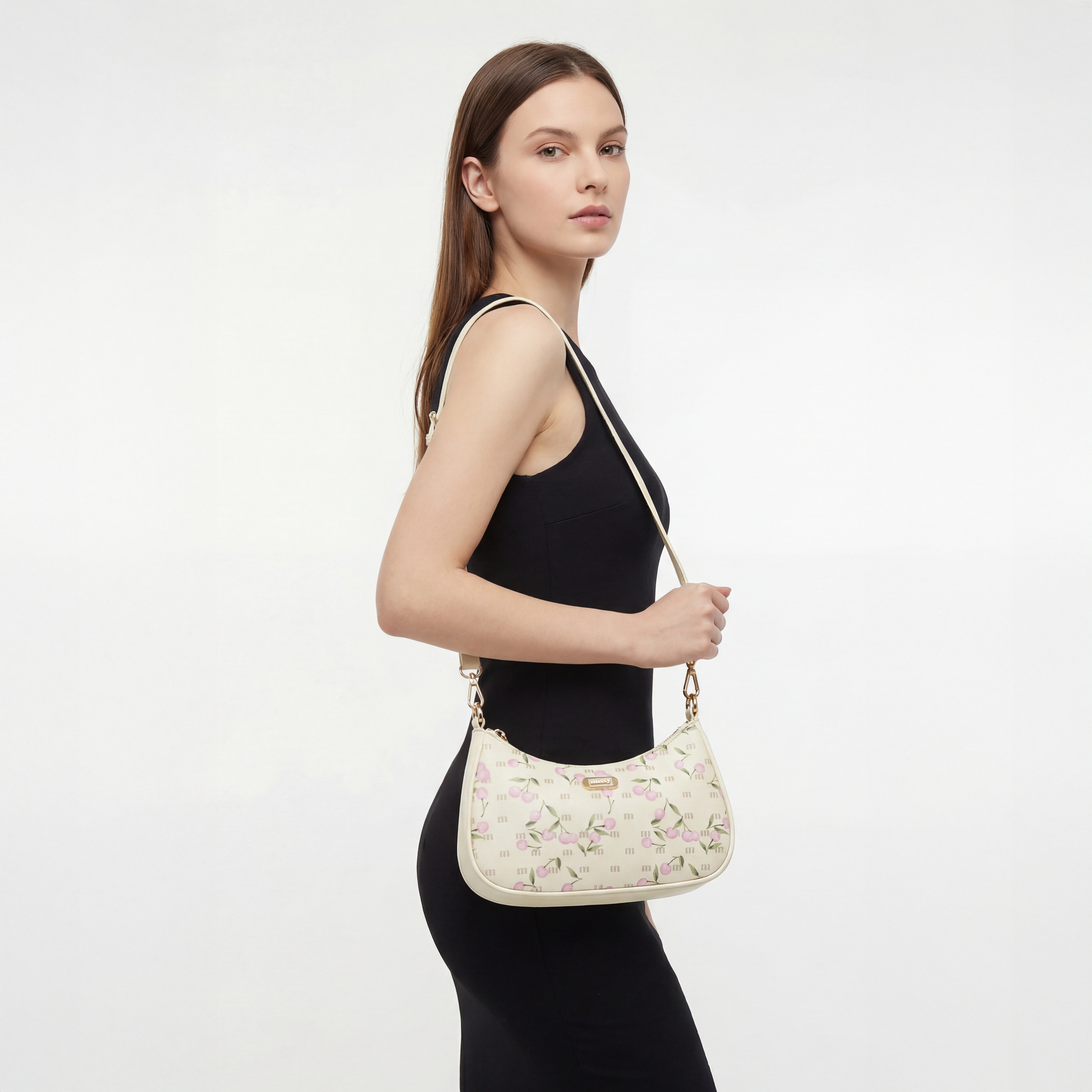Missy Cherry Print Shoulder Bag with Detachable Strap-women-bagsandwallets-handbags-image-2