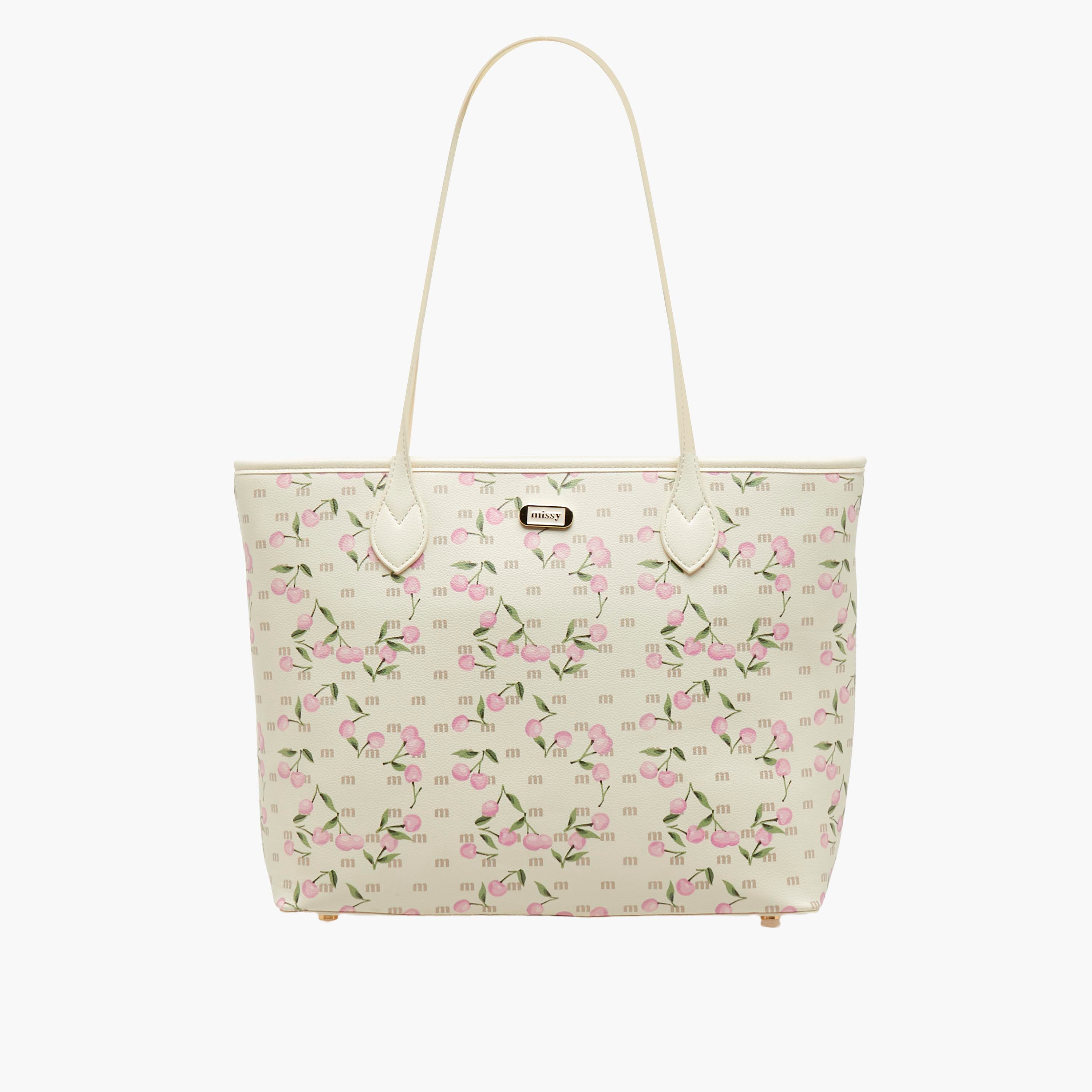 شنطة توتي بمقابض مزدوجة وطبعات كرز من ميسي-women-bagsandwallets-handbags-image-1