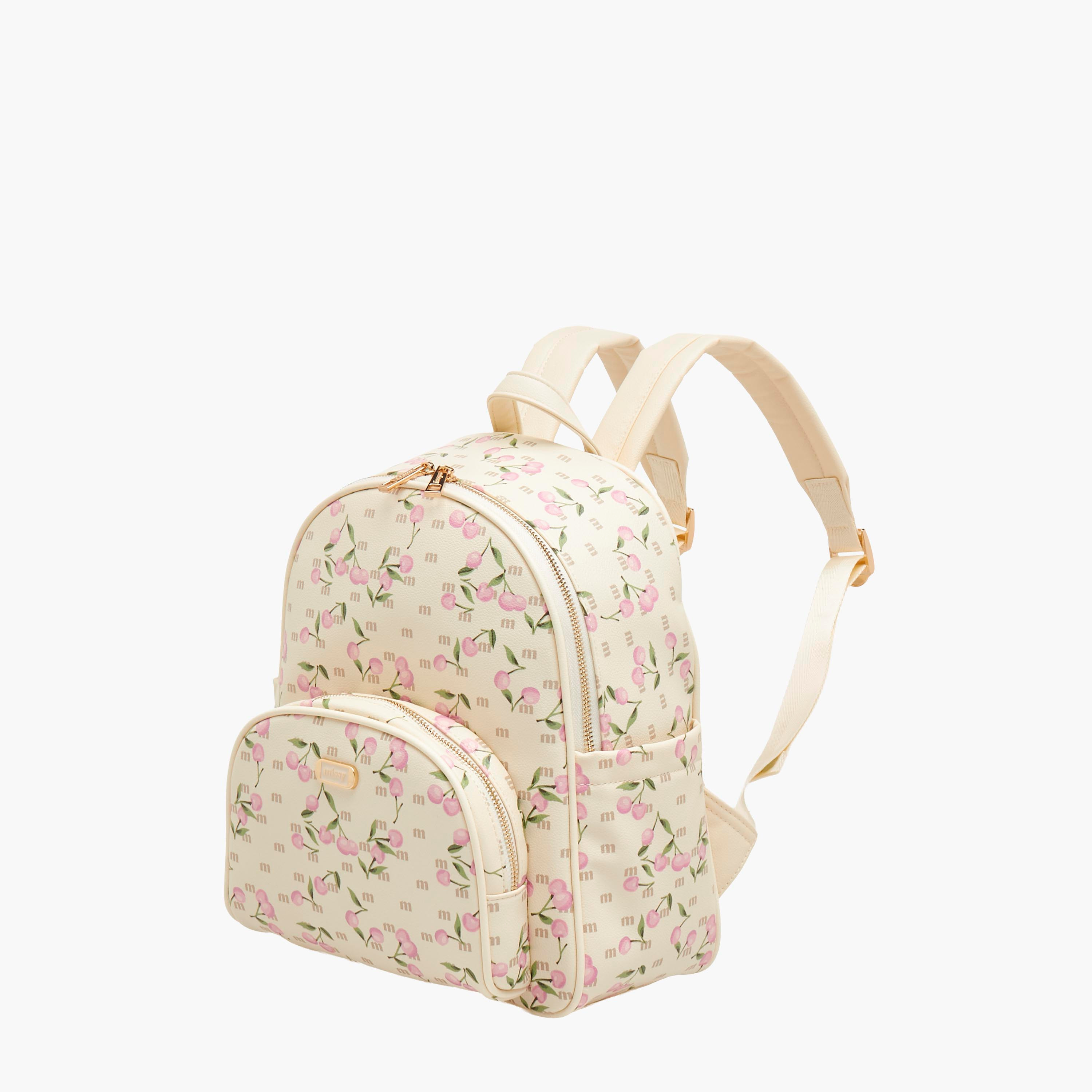 Missy Cherry Print Backpack with Adjustable Straps-women-bagsandwallets-backpacks-image-3