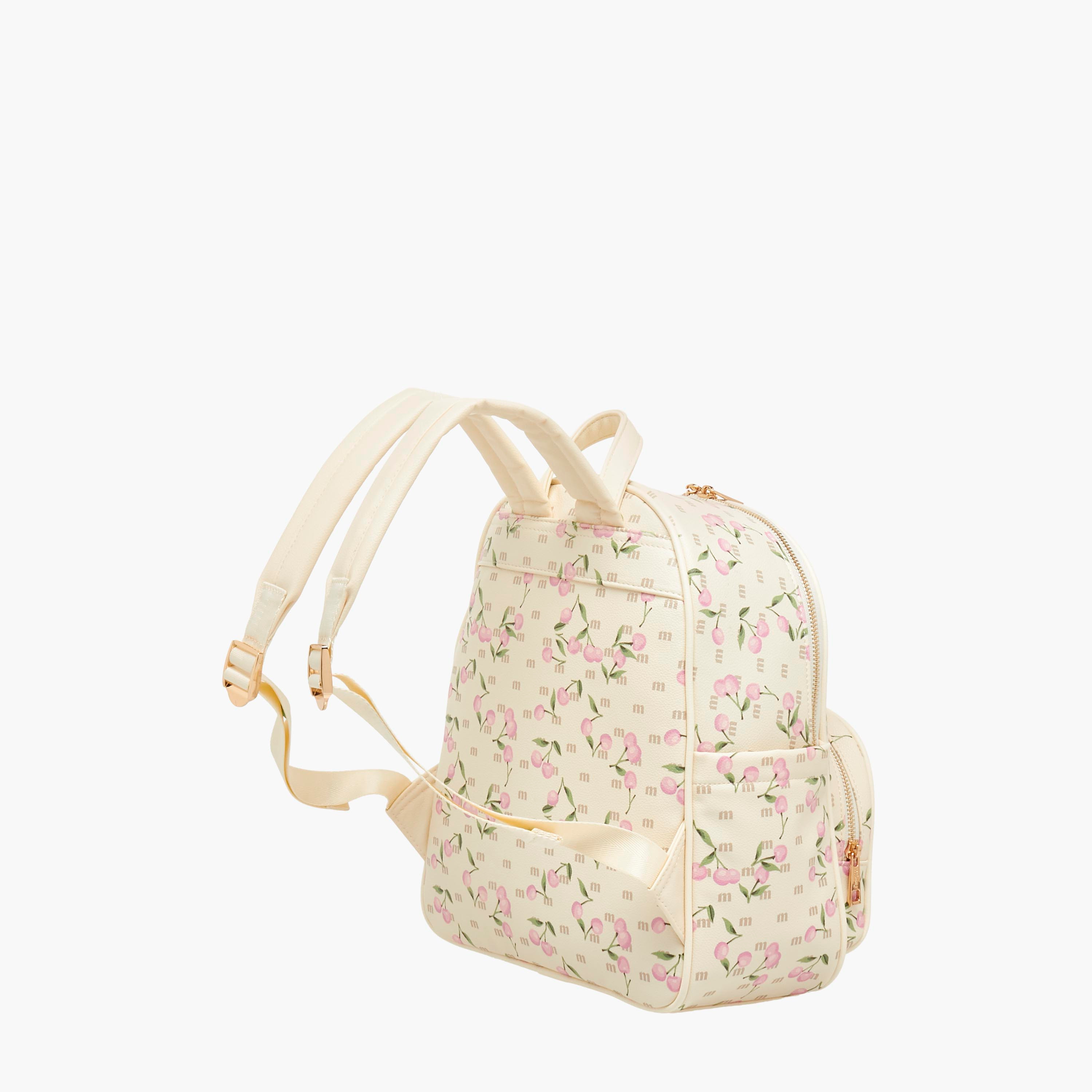 Missy Cherry Print Backpack with Adjustable Straps-women-bagsandwallets-backpacks-image-4
