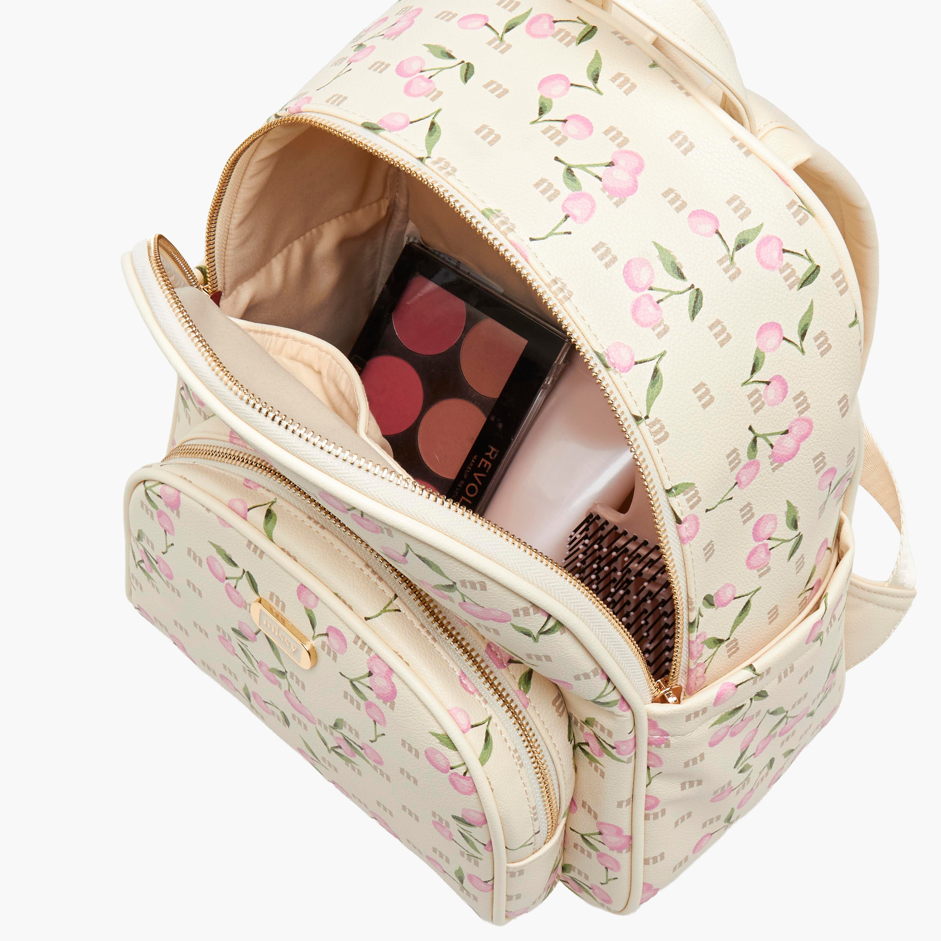 Missy Cherry Print Backpack with Adjustable Straps-women-bagsandwallets-backpacks-image-8