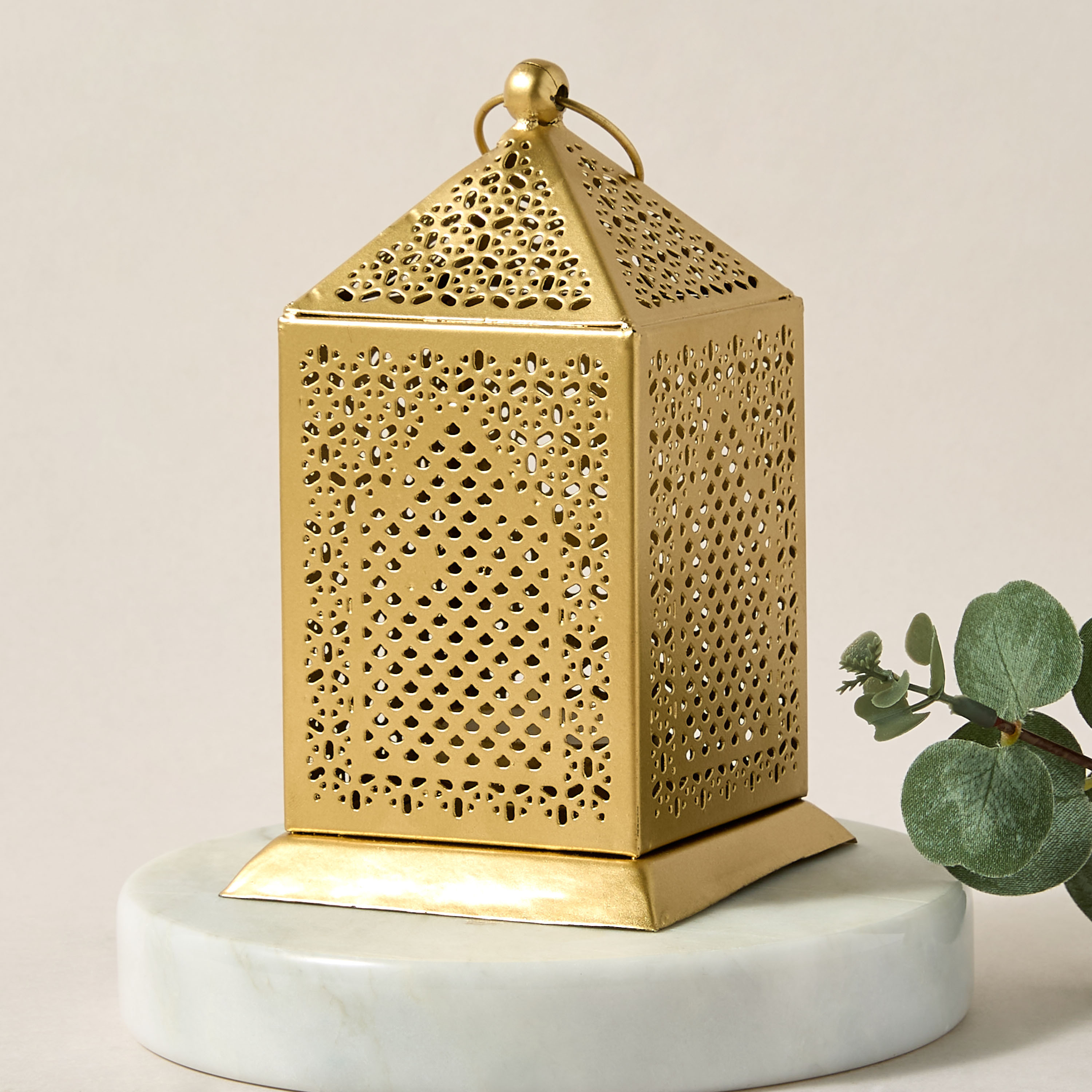 Cutwork Metal Decorative Tealight Lantern - 14 cms-household-decor-candleholdersandlanterns-image-1