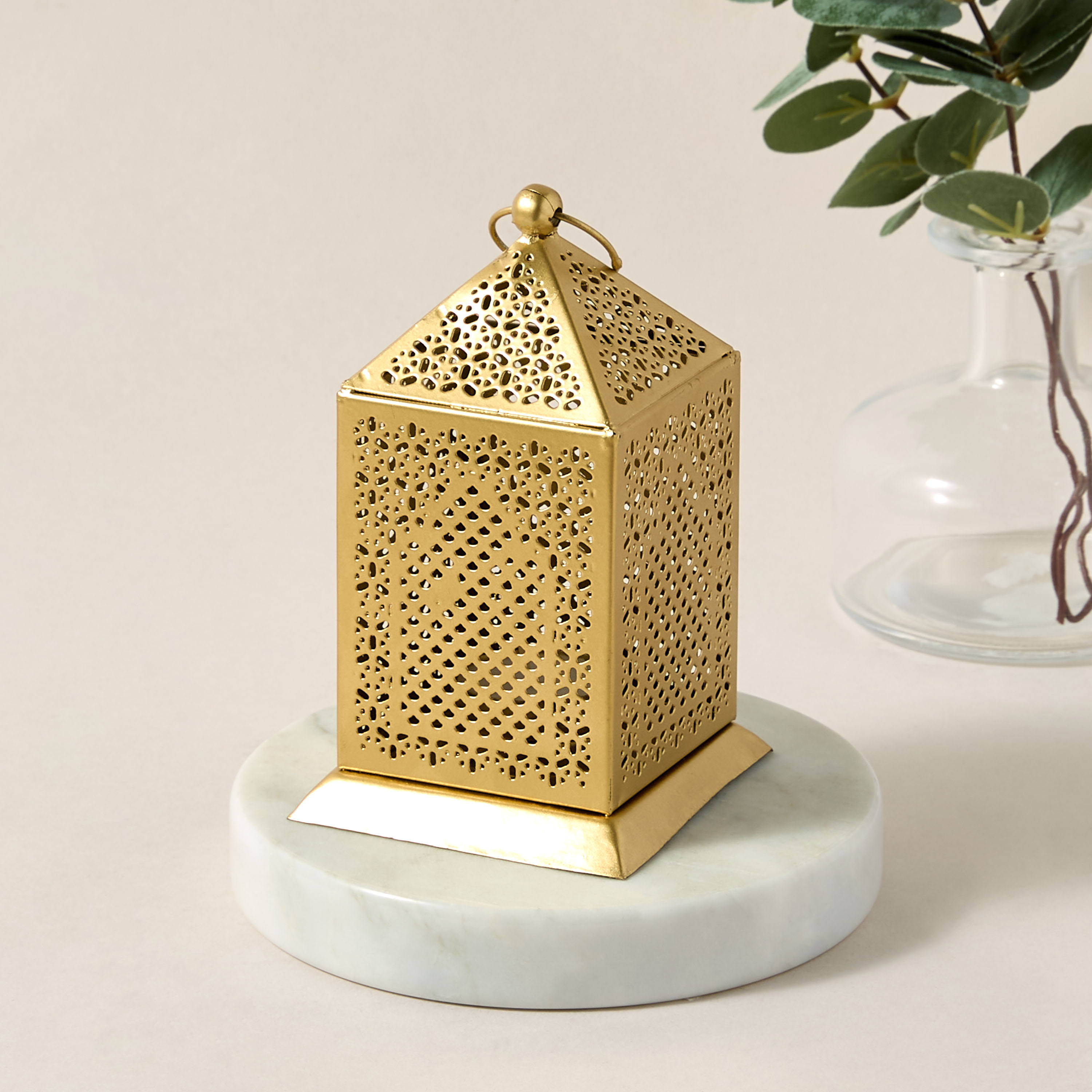 Cutwork Metal Decorative Tealight Lantern - 14 cms-household-decor-candleholdersandlanterns-image-2