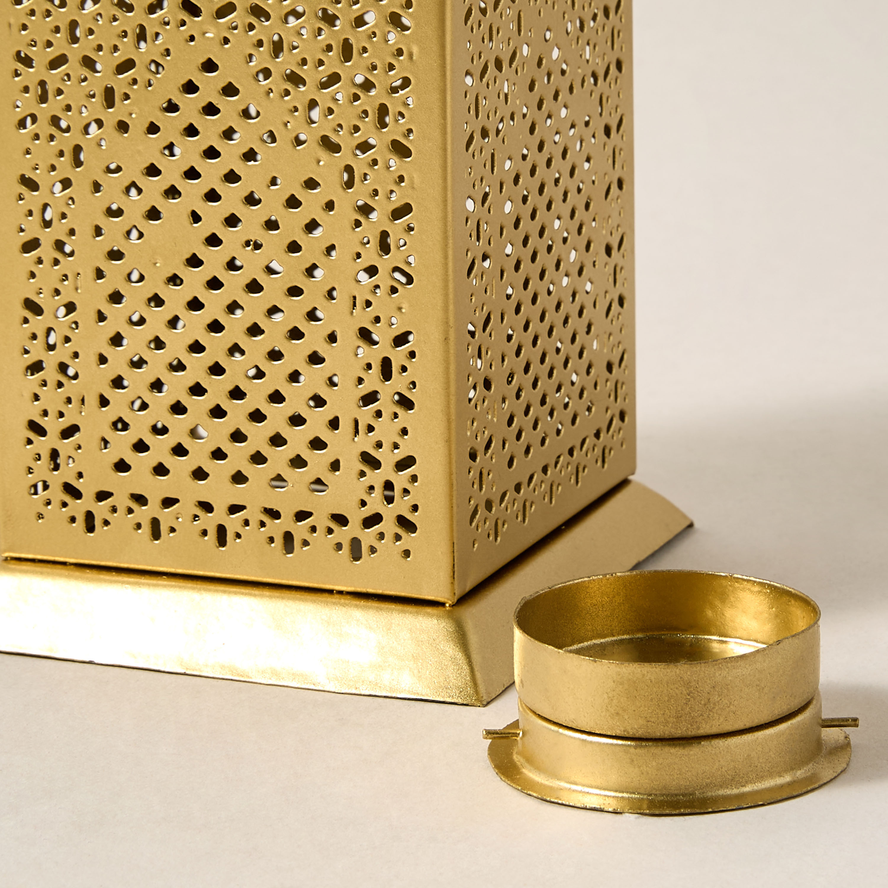 Cutwork Metal Decorative Tealight Lantern - 14 cms-household-decor-candleholdersandlanterns-image-3
