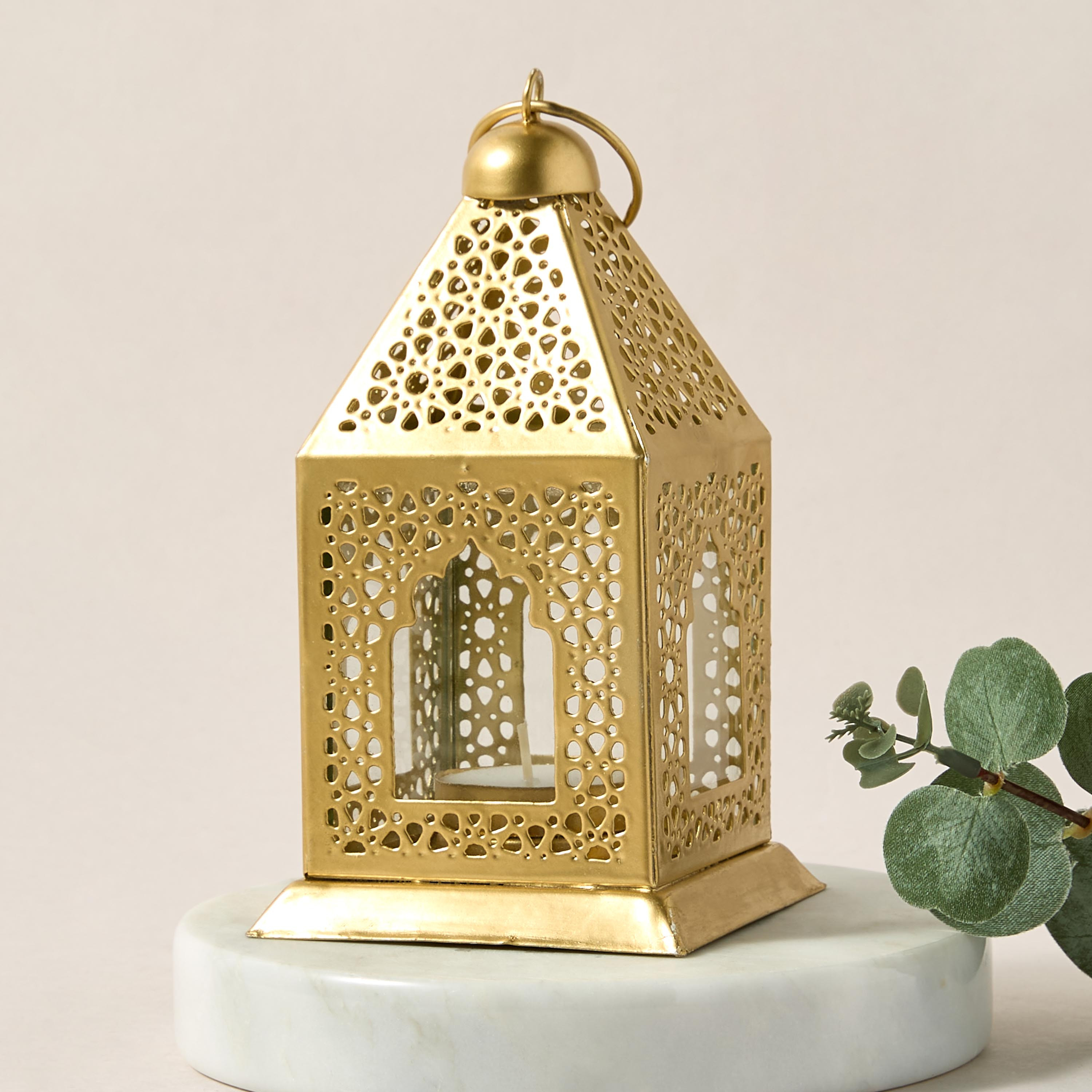 Cutwork Metal Decorative Tealight Lantern - 15 cms-household-decor-candleholdersandlanterns-image-1