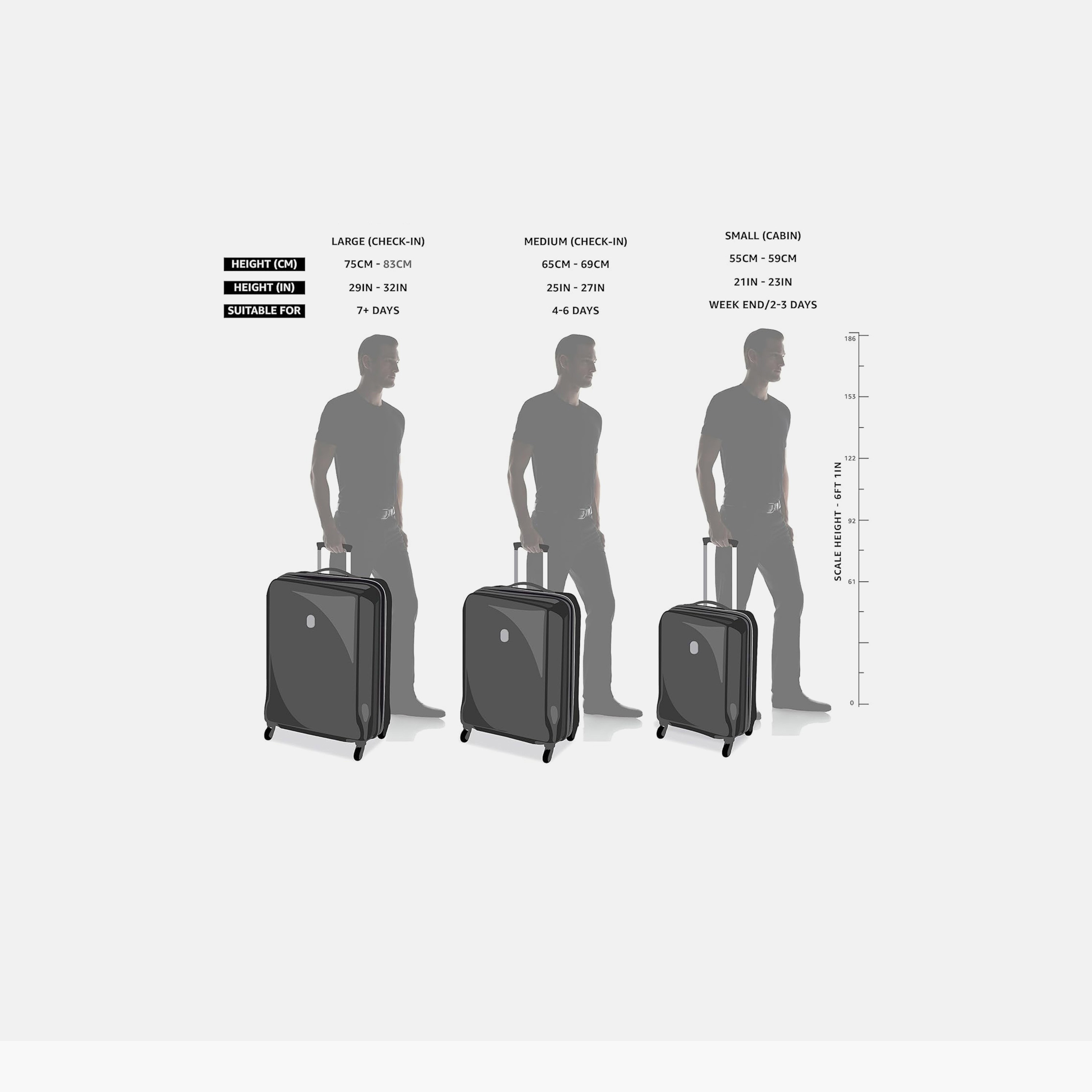 New Travel Set of 5 ABS Hardcase 4-Wheeler Spinner Trolley Bag with Combination Lock | CS005/5P-travel-luggagesandbags-luggage-image-3