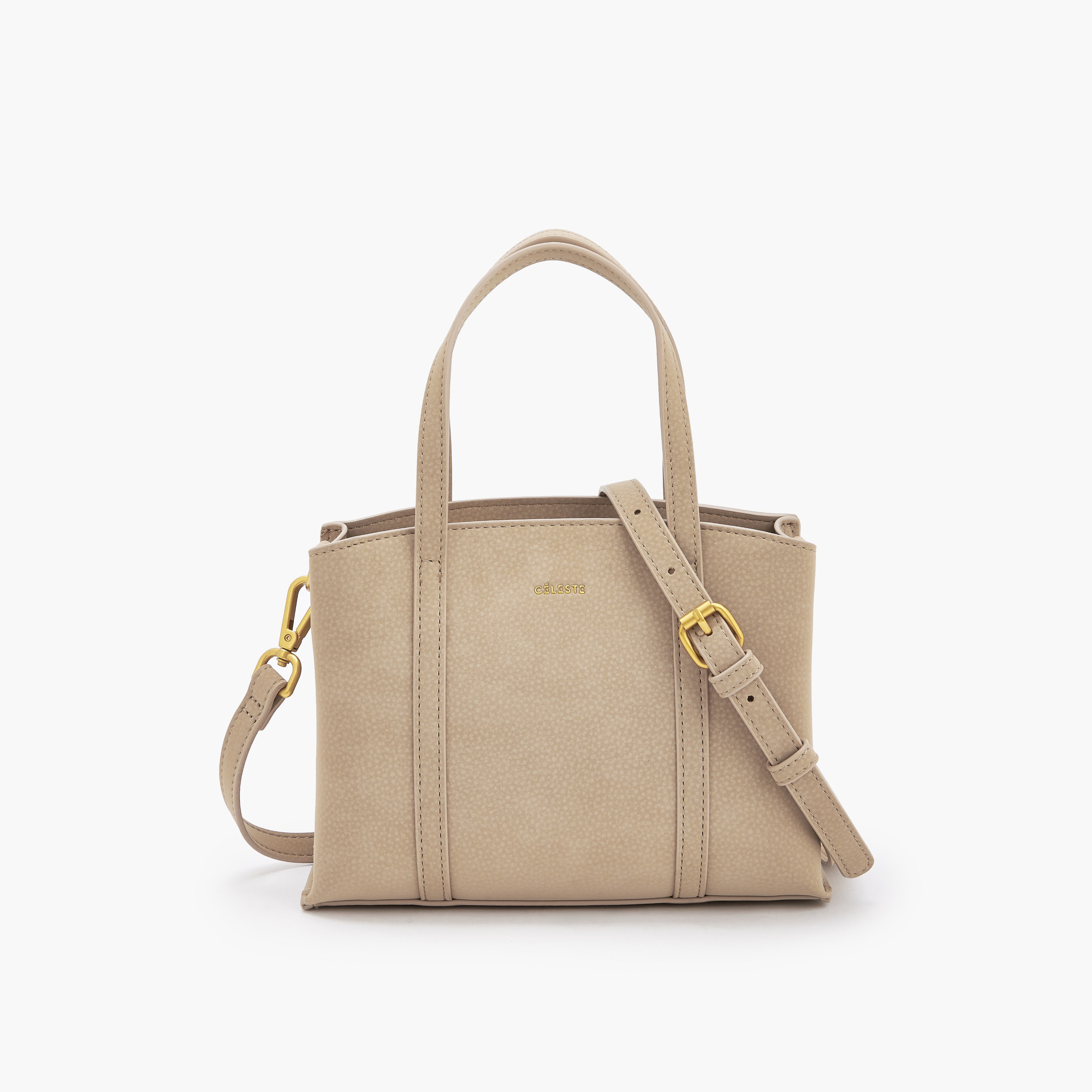 Celeste Textured Tote Bag with Double Handles-women-bagsandwallets-handbags-image-1