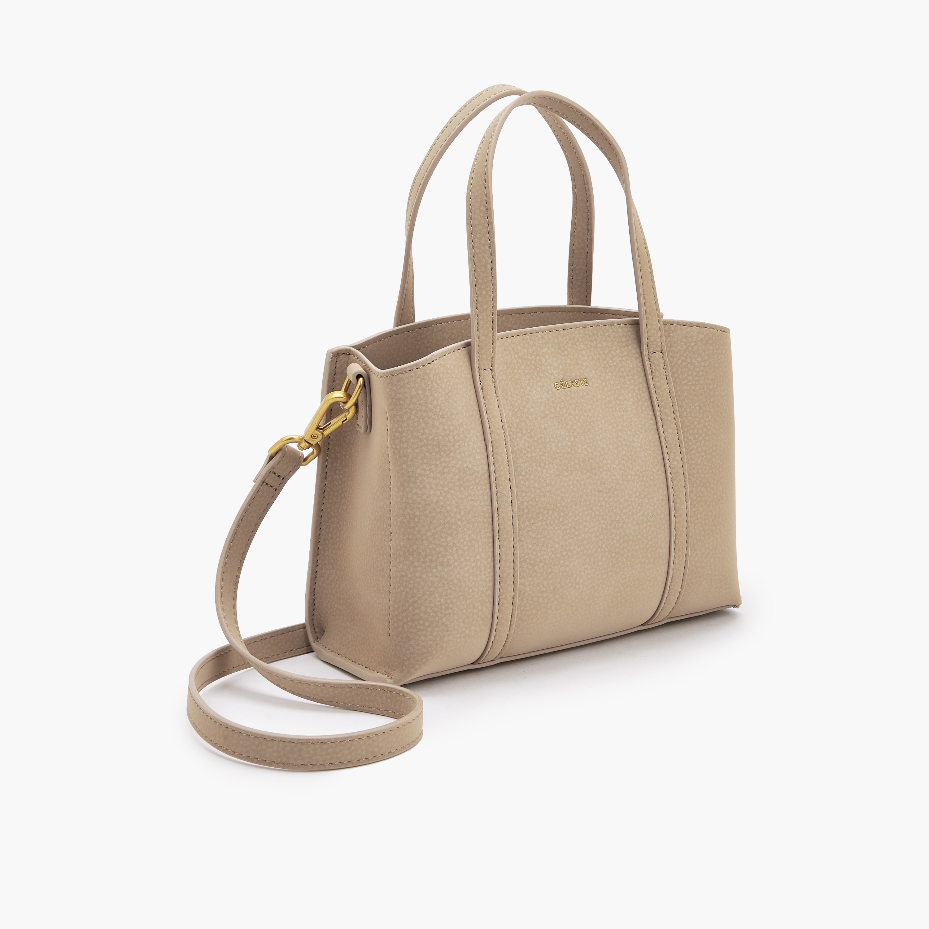 Celeste Textured Tote Bag with Double Handles-women-bagsandwallets-handbags-image-4