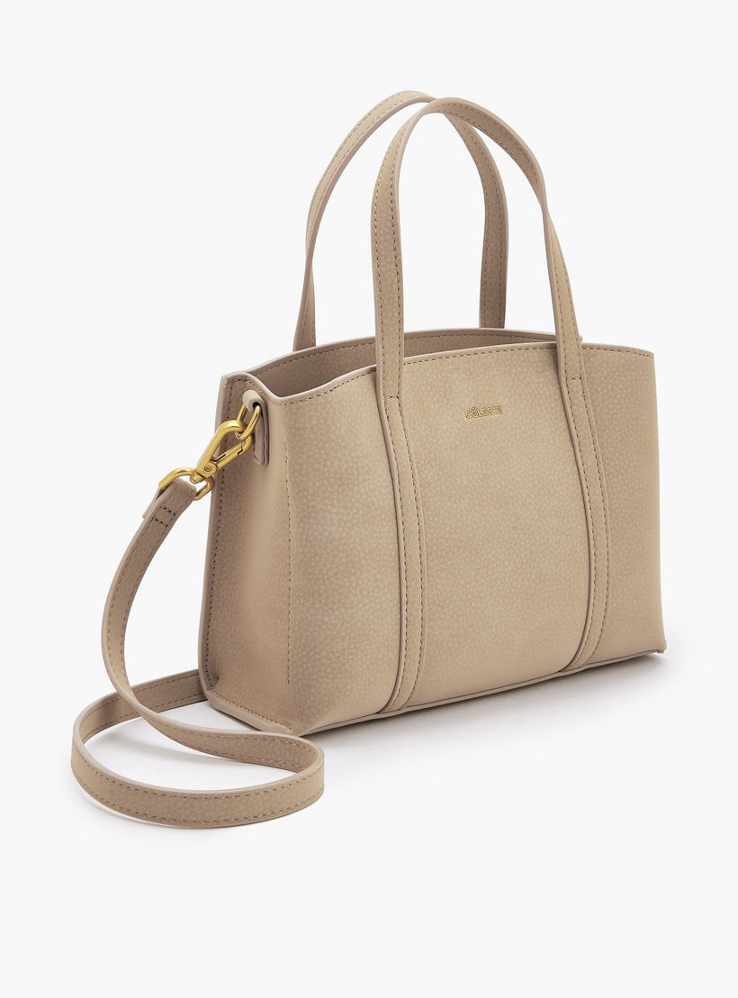 Celeste Textured Tote Bag with Double Handles-women-bagsandwallets-handbags-image-4