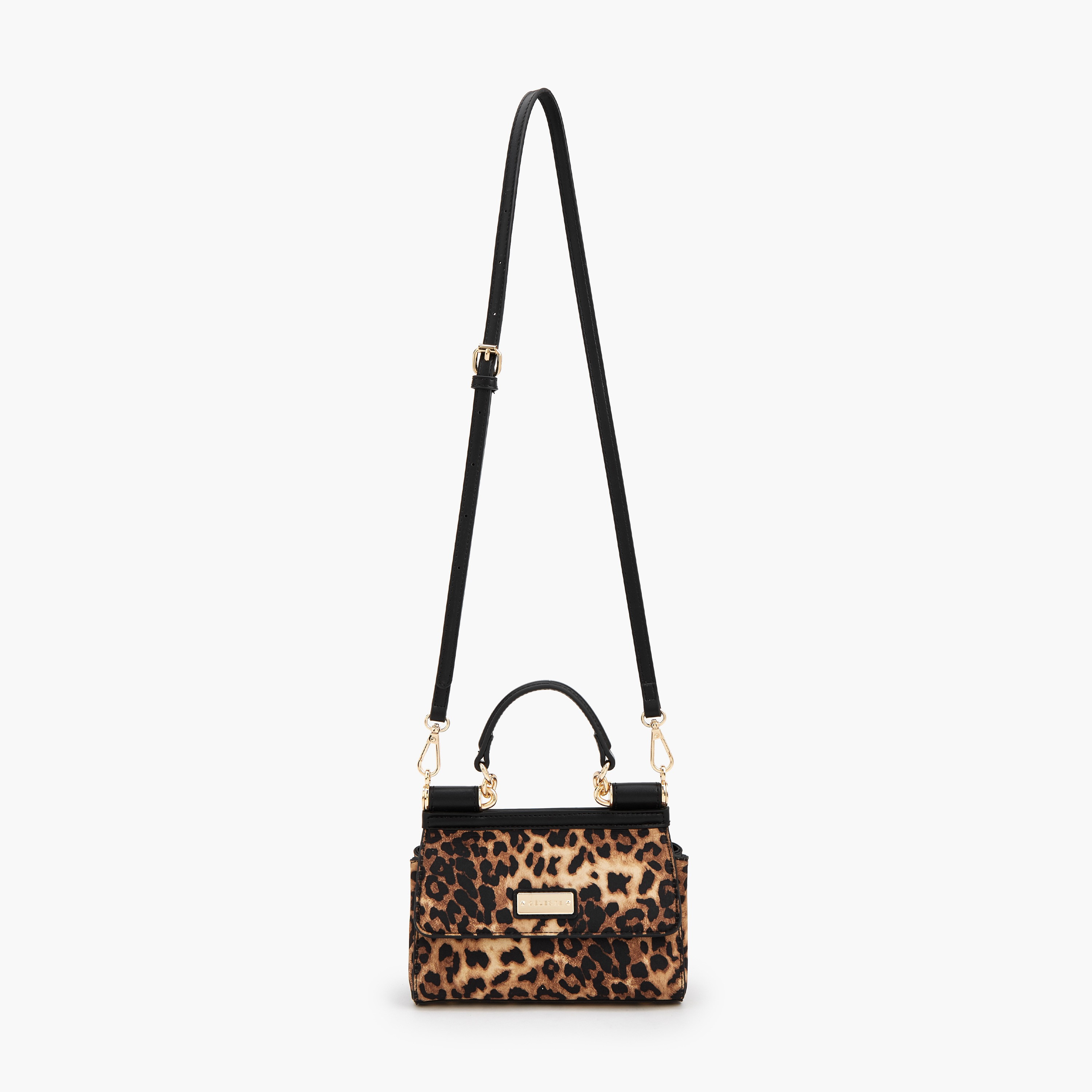 شنطة ساتشل بطبعات جلد حيوان وحزام قابل للفصل من سيليست-women-bagsandwallets-handbags-image-2