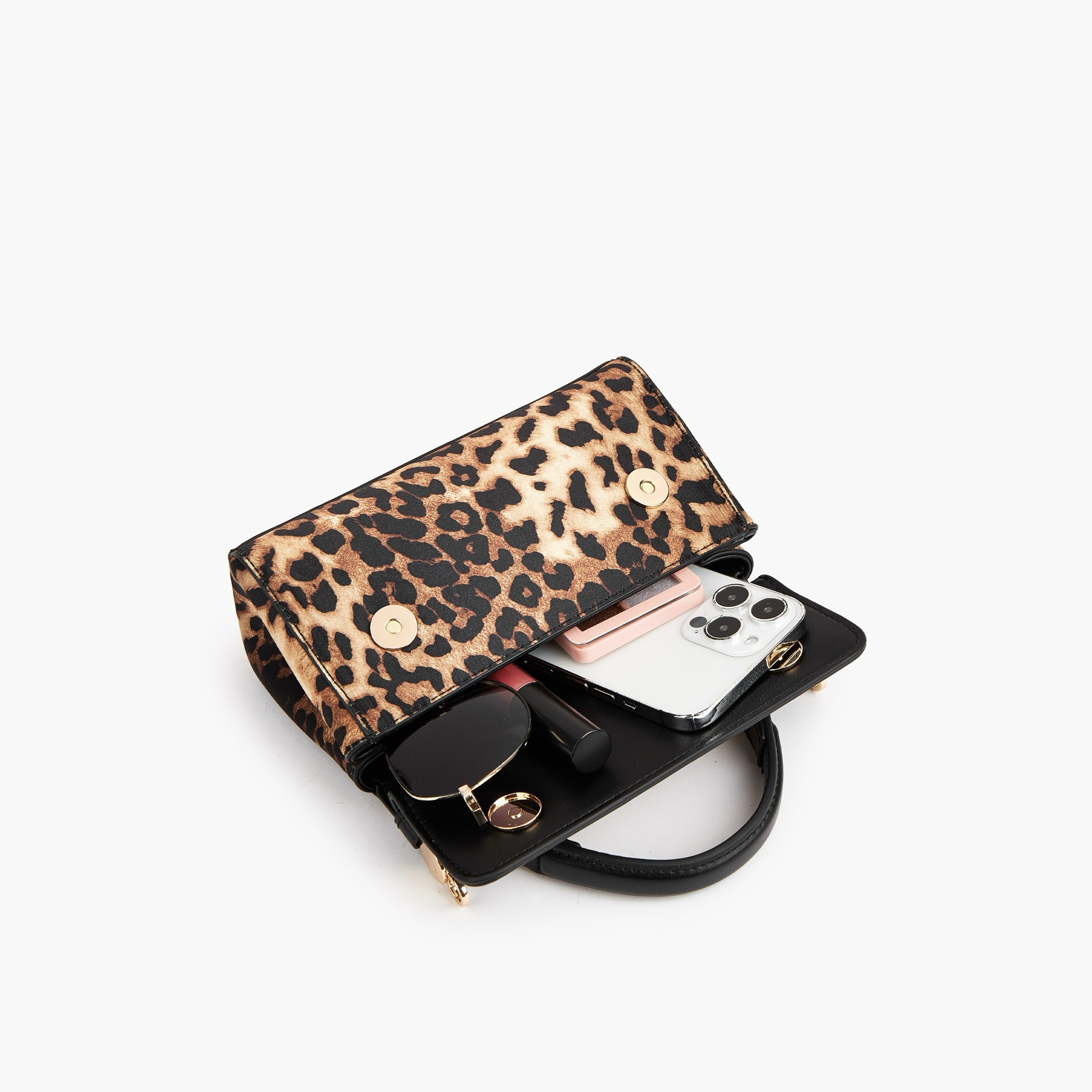 شنطة ساتشل بطبعات جلد حيوان وحزام قابل للفصل من سيليست-women-bagsandwallets-handbags-image-7