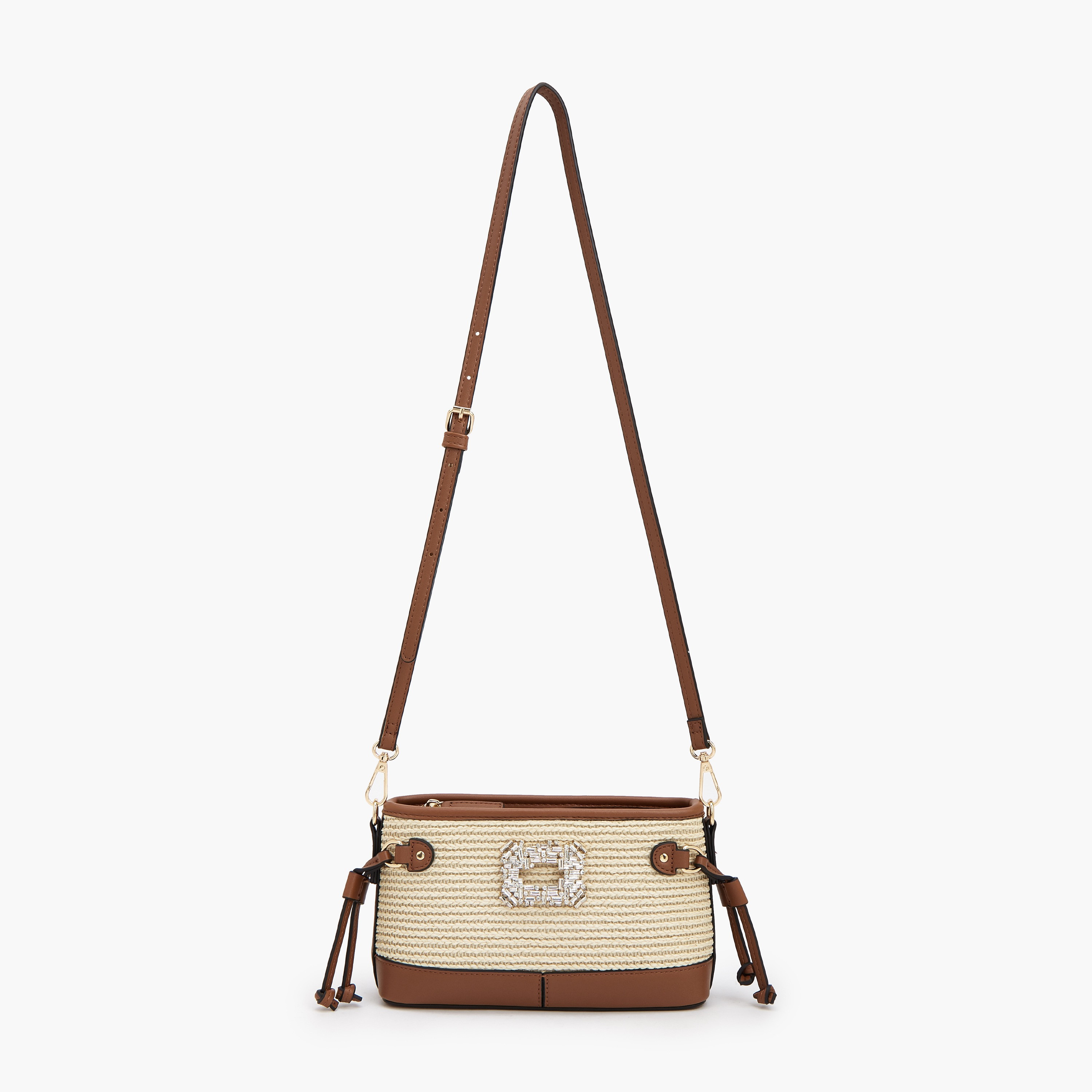 Celeste Textured Crossbody Bag with Zip Closure-women-bagsandwallets-handbags-image-3
