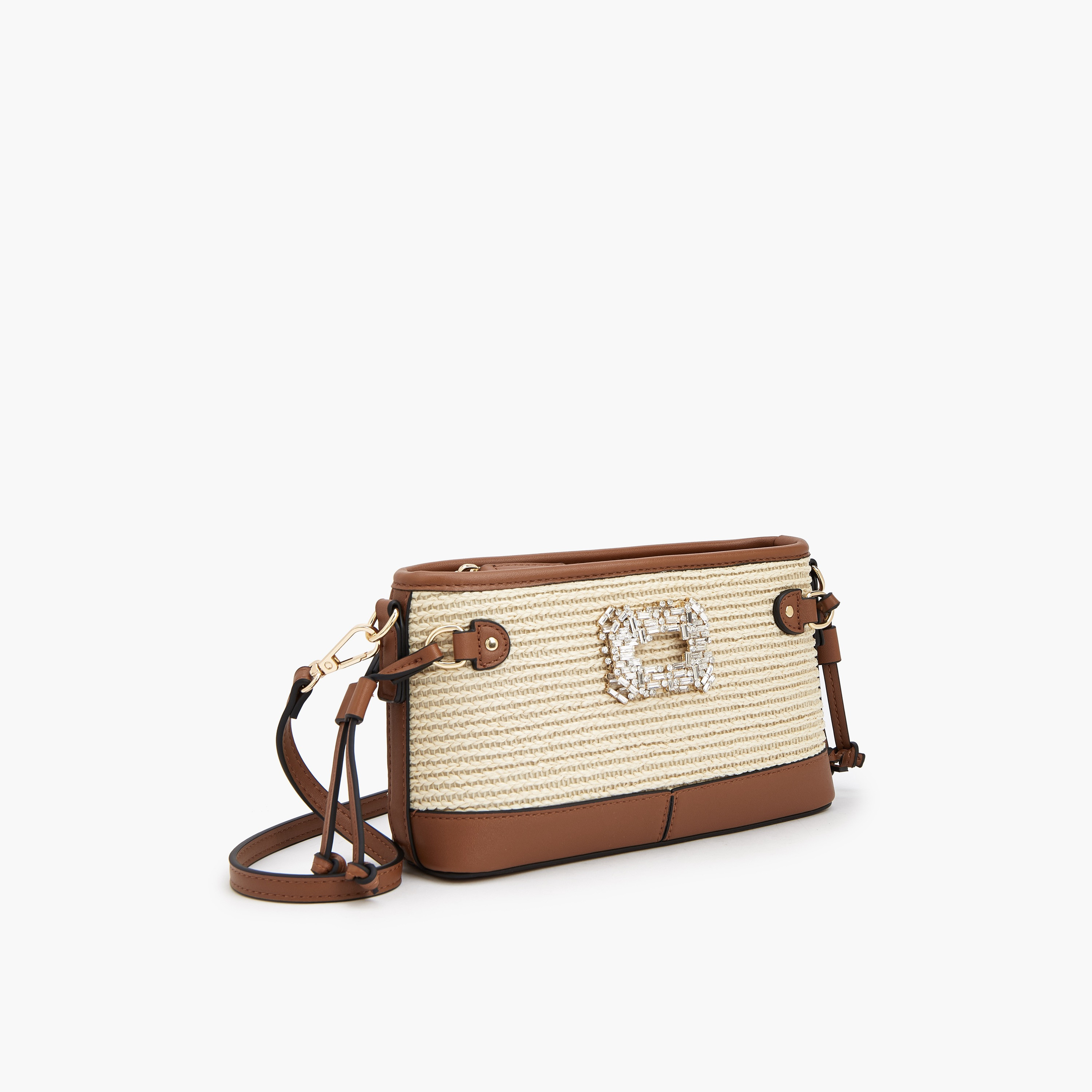 Celeste Textured Crossbody Bag with Zip Closure-women-bagsandwallets-handbags-image-4