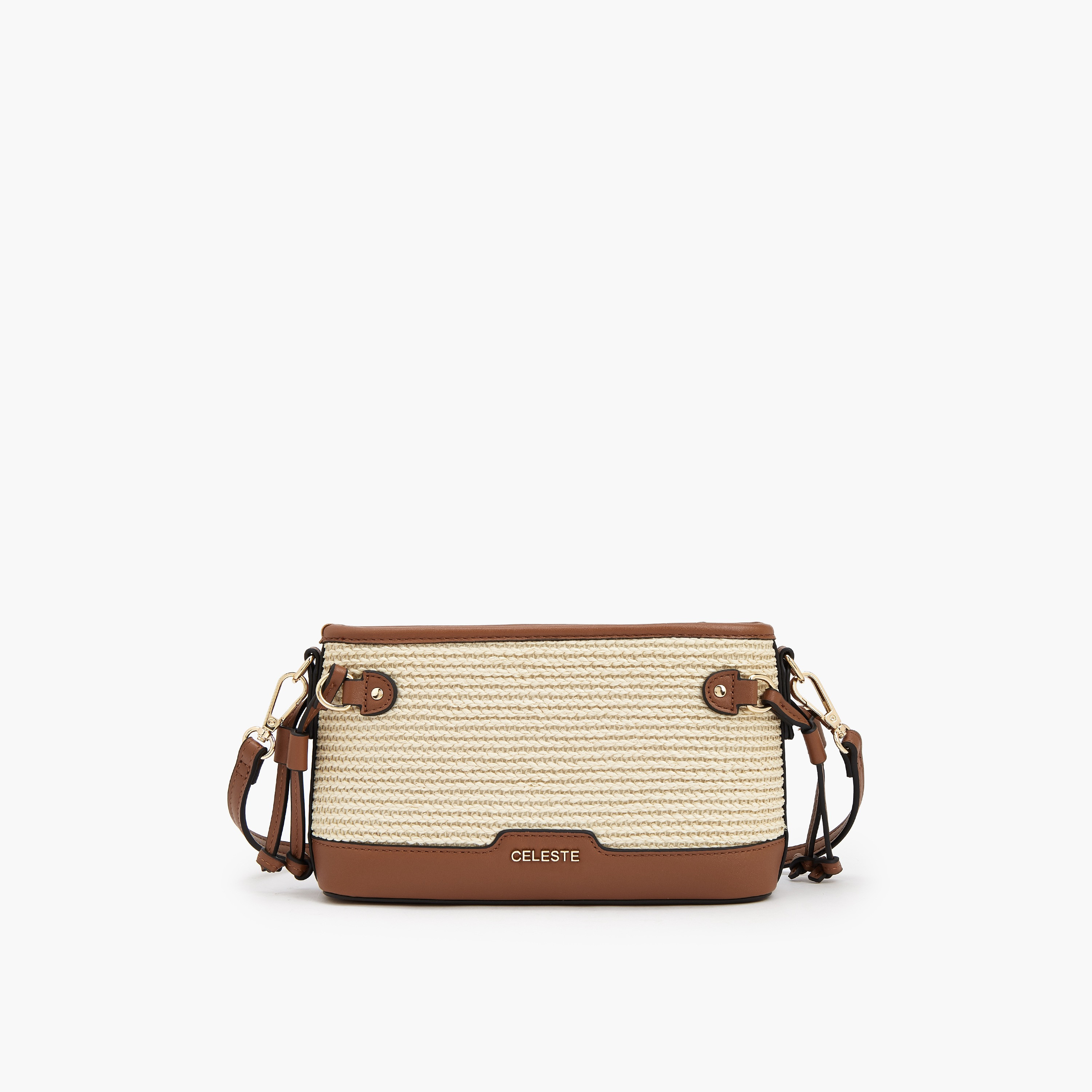 Celeste Textured Crossbody Bag with Zip Closure-women-bagsandwallets-handbags-image-6