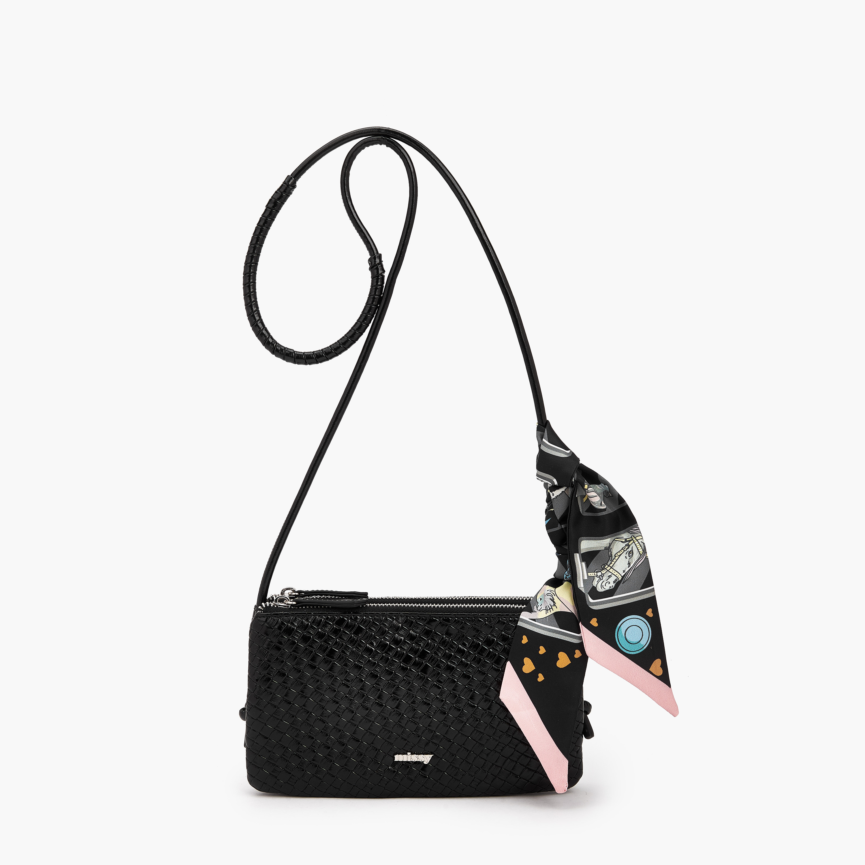 Missy Textured Crossbody Bag with Strap Handle-women-bagsandwallets-handbags-image-1