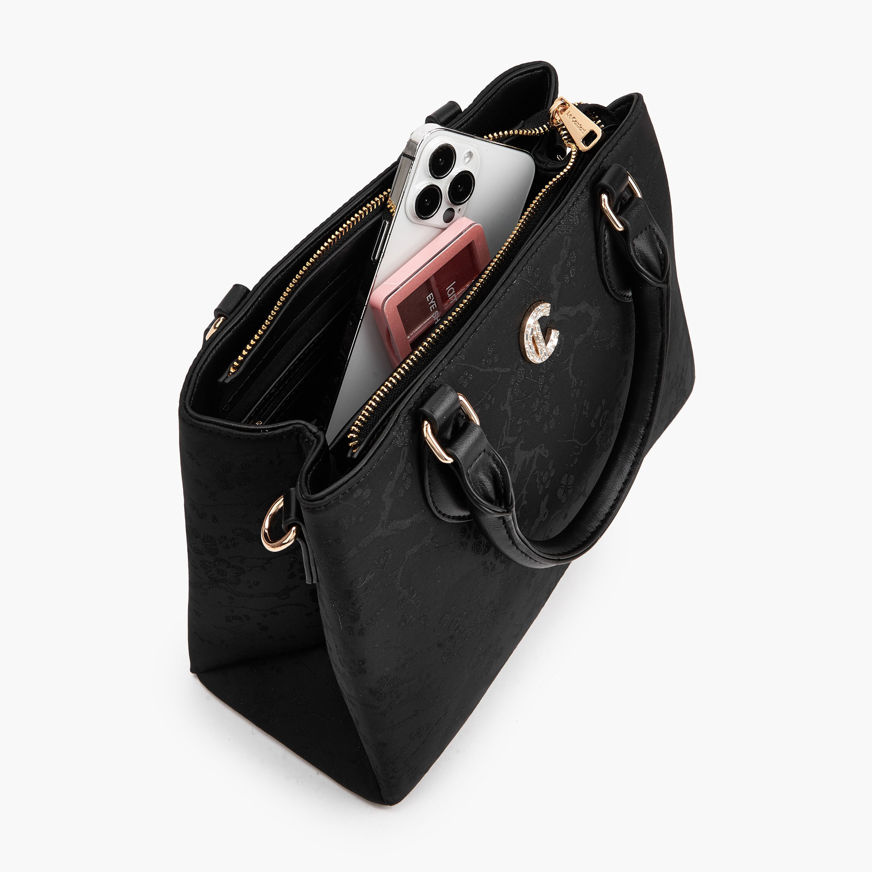 Le Confort Textured Tote Bag with Detachable Strap-women-bagsandwallets-handbags-image-8