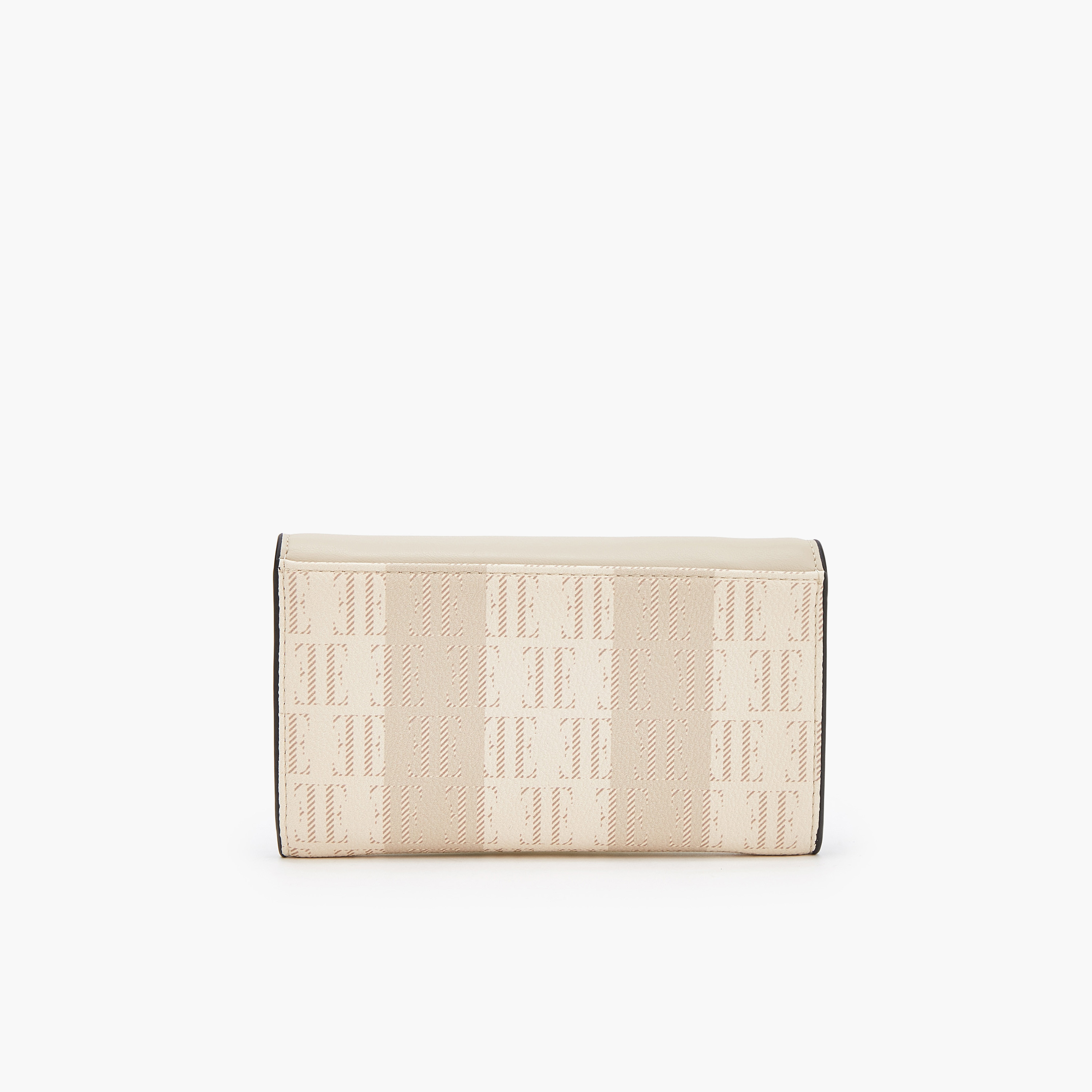 Elle Monogram Print Wallet with Magnetic Closure-women-bagsandwallets-wallets-image-3