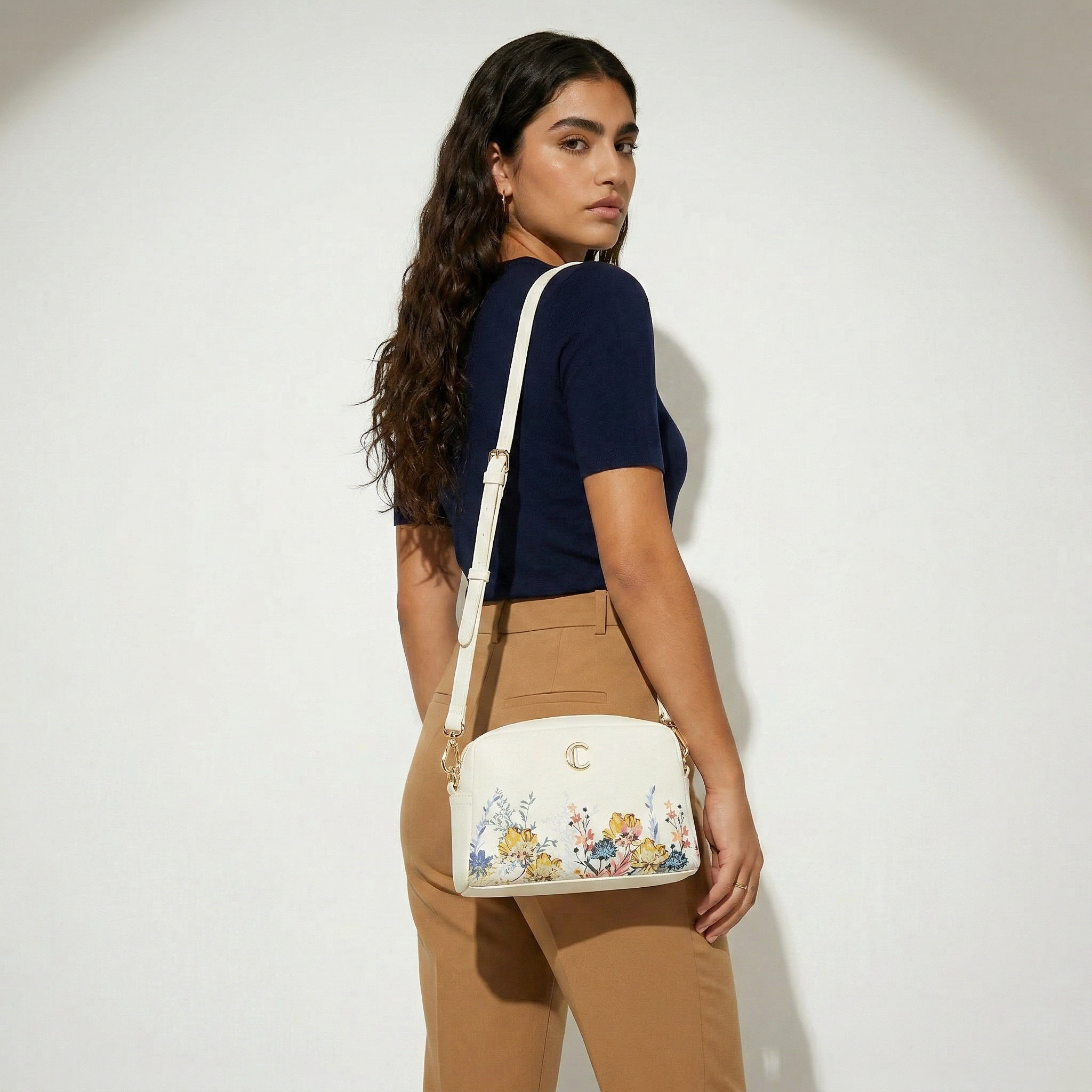 Le Confort Textured Crossbody Bag with Zip Closure-women-bagsandwallets-handbags-image-3