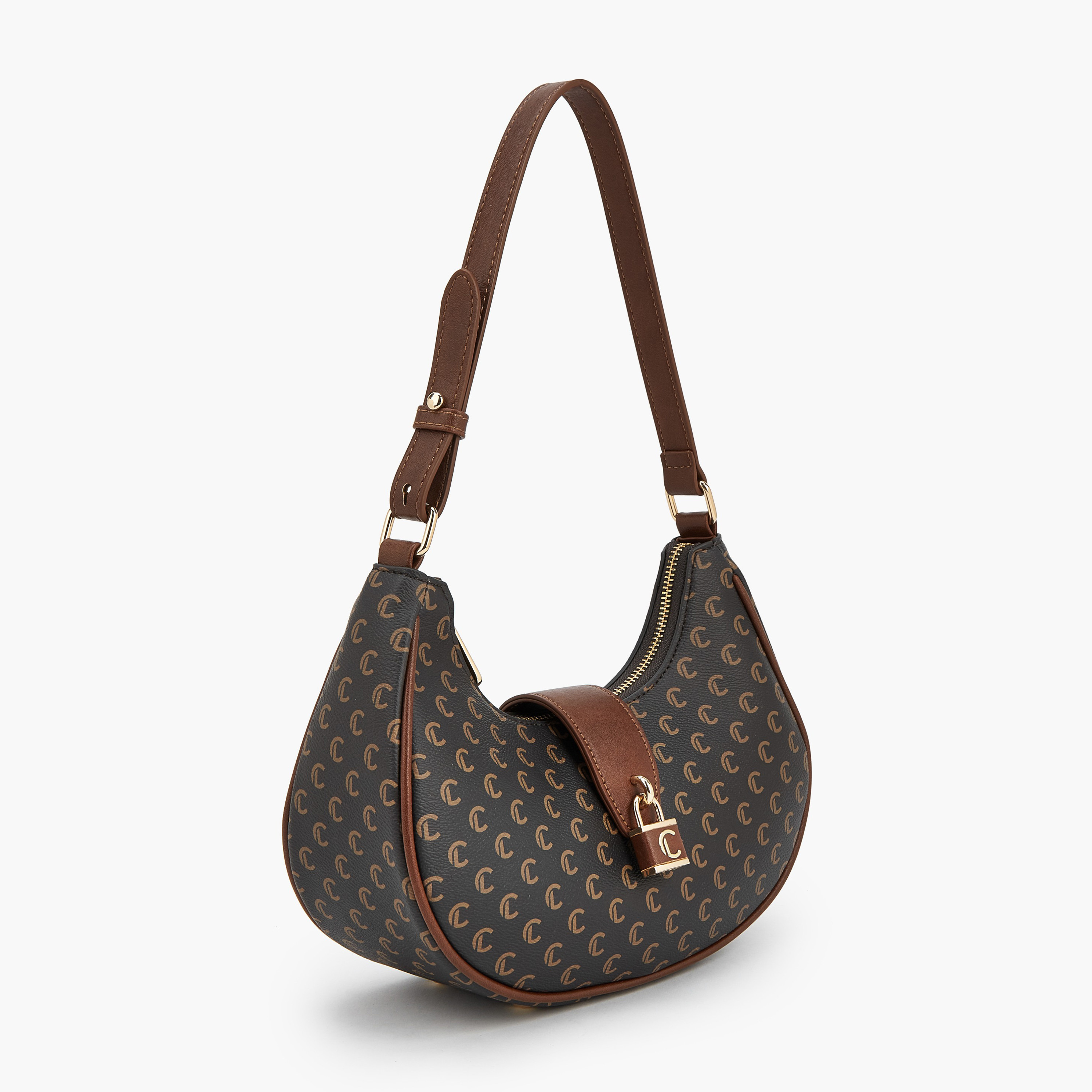 Le Confort Monogram Print Shoulder Bag with Adjustable Strap-women-bagsandwallets-handbags-image-3