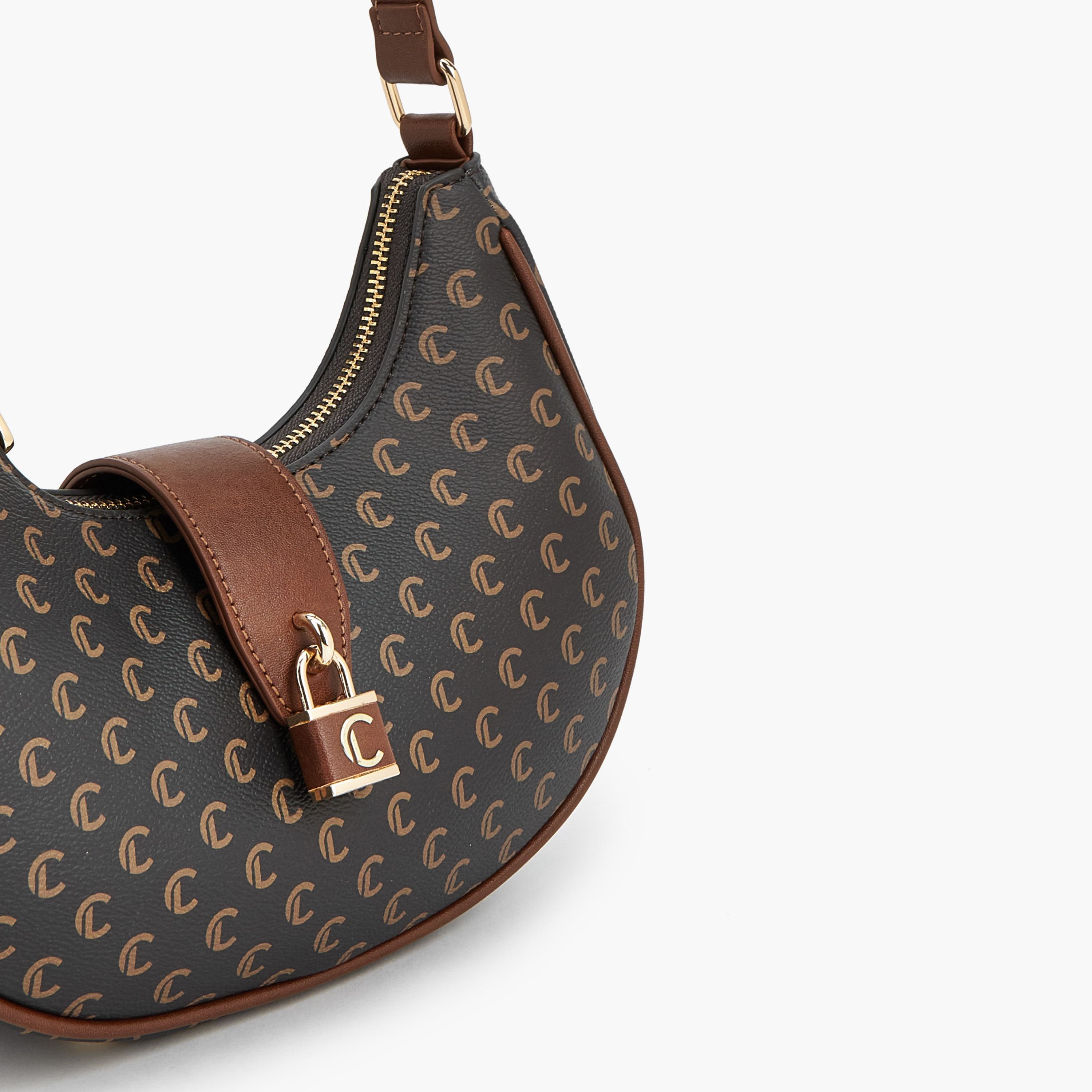 Le Confort Monogram Print Shoulder Bag with Adjustable Strap-women-bagsandwallets-handbags-image-4