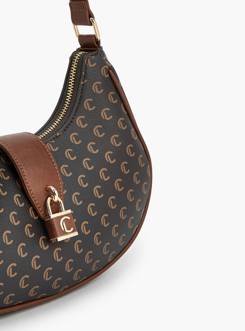 Le Confort Monogram Print Shoulder Bag with Adjustable Strap-women-bagsandwallets-handbags-image-4