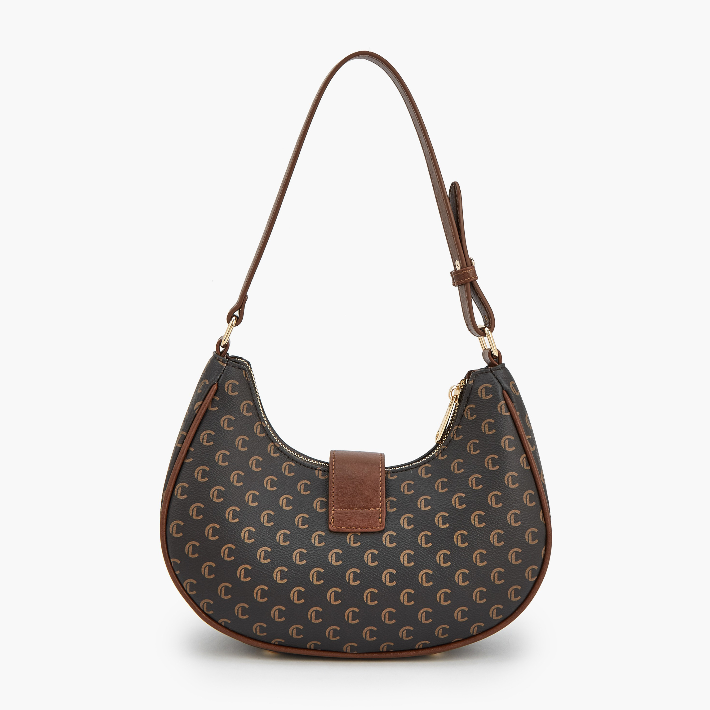Le Confort Monogram Print Shoulder Bag with Adjustable Strap-women-bagsandwallets-handbags-image-5