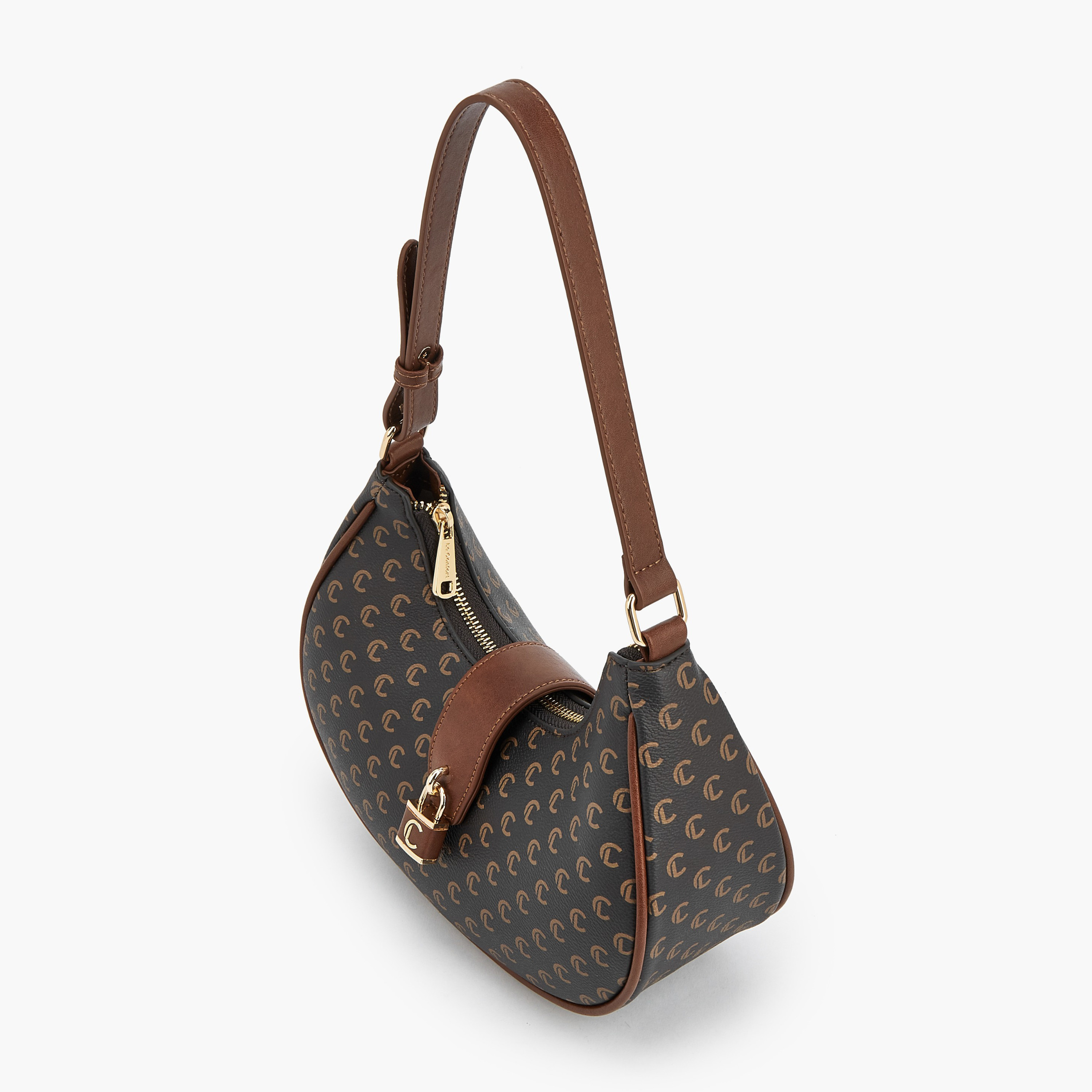 Le Confort Monogram Print Shoulder Bag with Adjustable Strap-women-bagsandwallets-handbags-image-6
