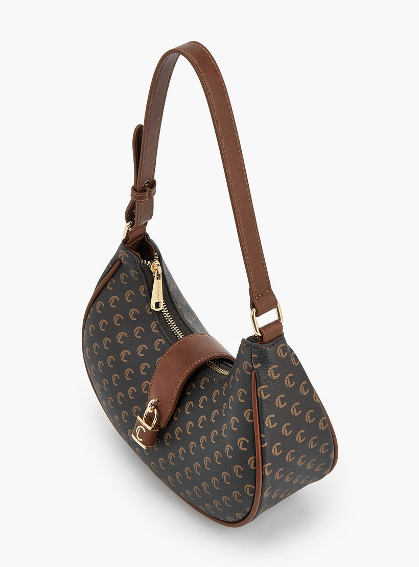 Le Confort Monogram Print Shoulder Bag with Adjustable Strap-women-bagsandwallets-handbags-image-6