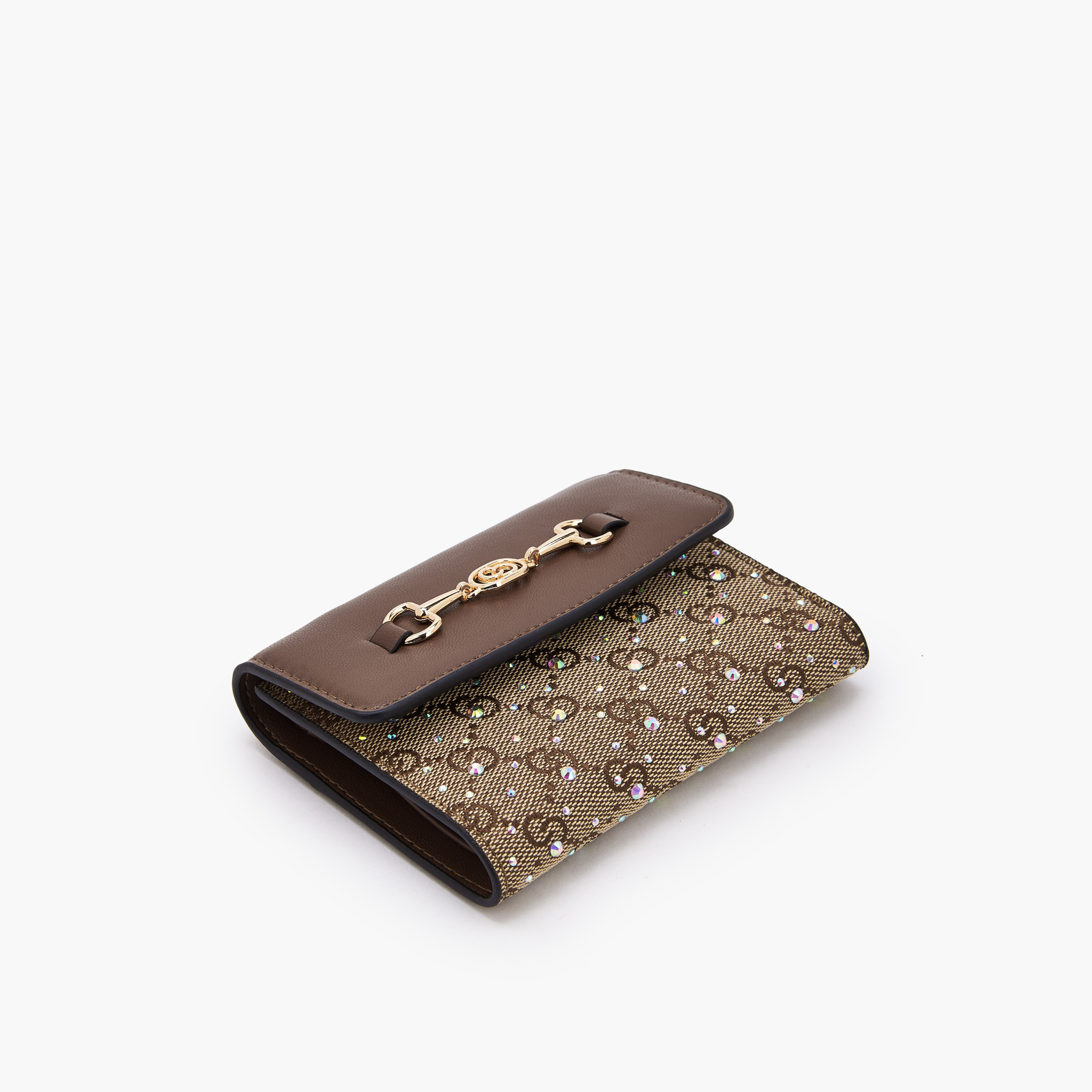 Celeste Embellished Tri-Fold Wallet with Press Button Closure-women-bagsandwallets-wallets-image-6