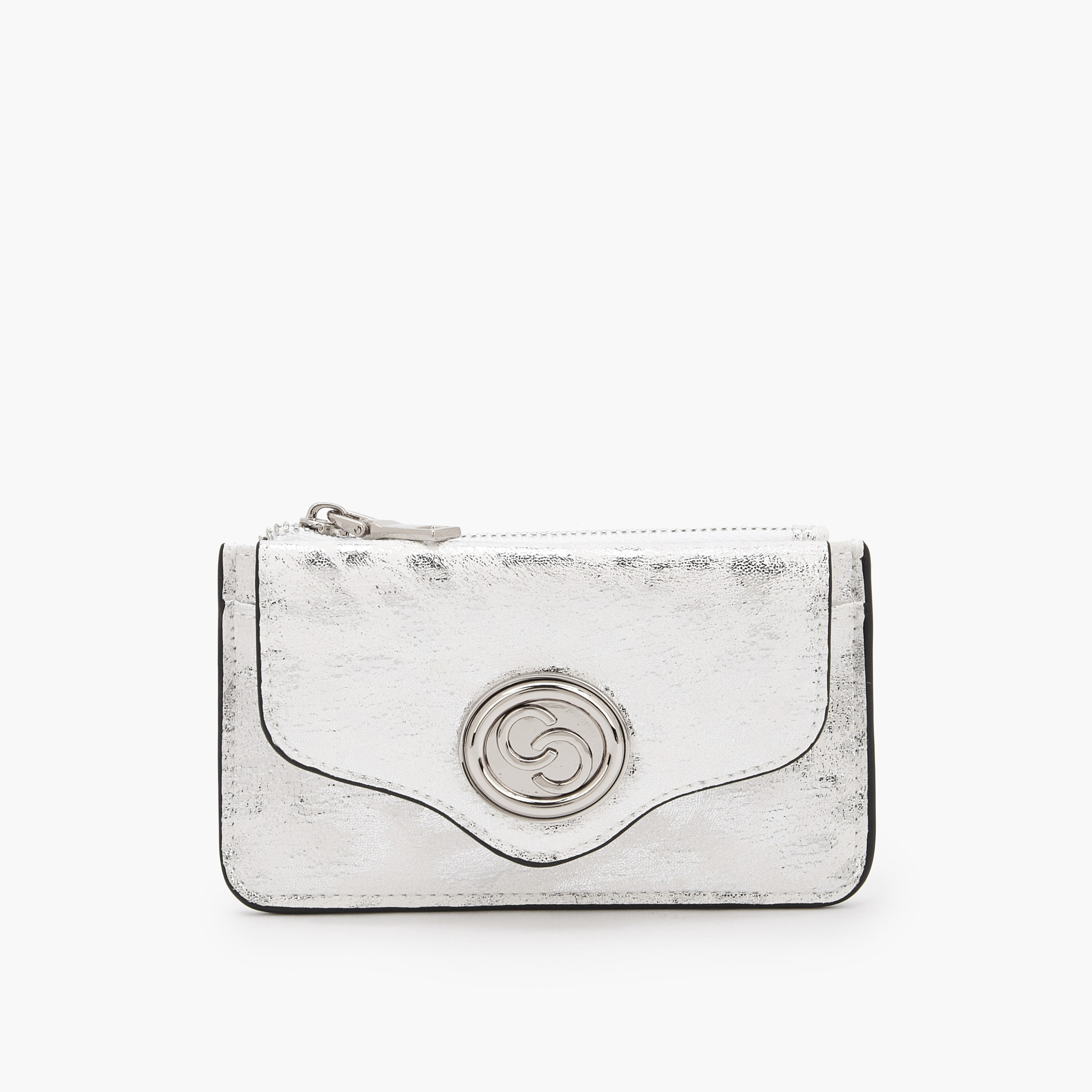حافظة بطاقات ميتاليك بسحّاب إغلاق من سيليست-women-bagsandwallets-wallets-image-1