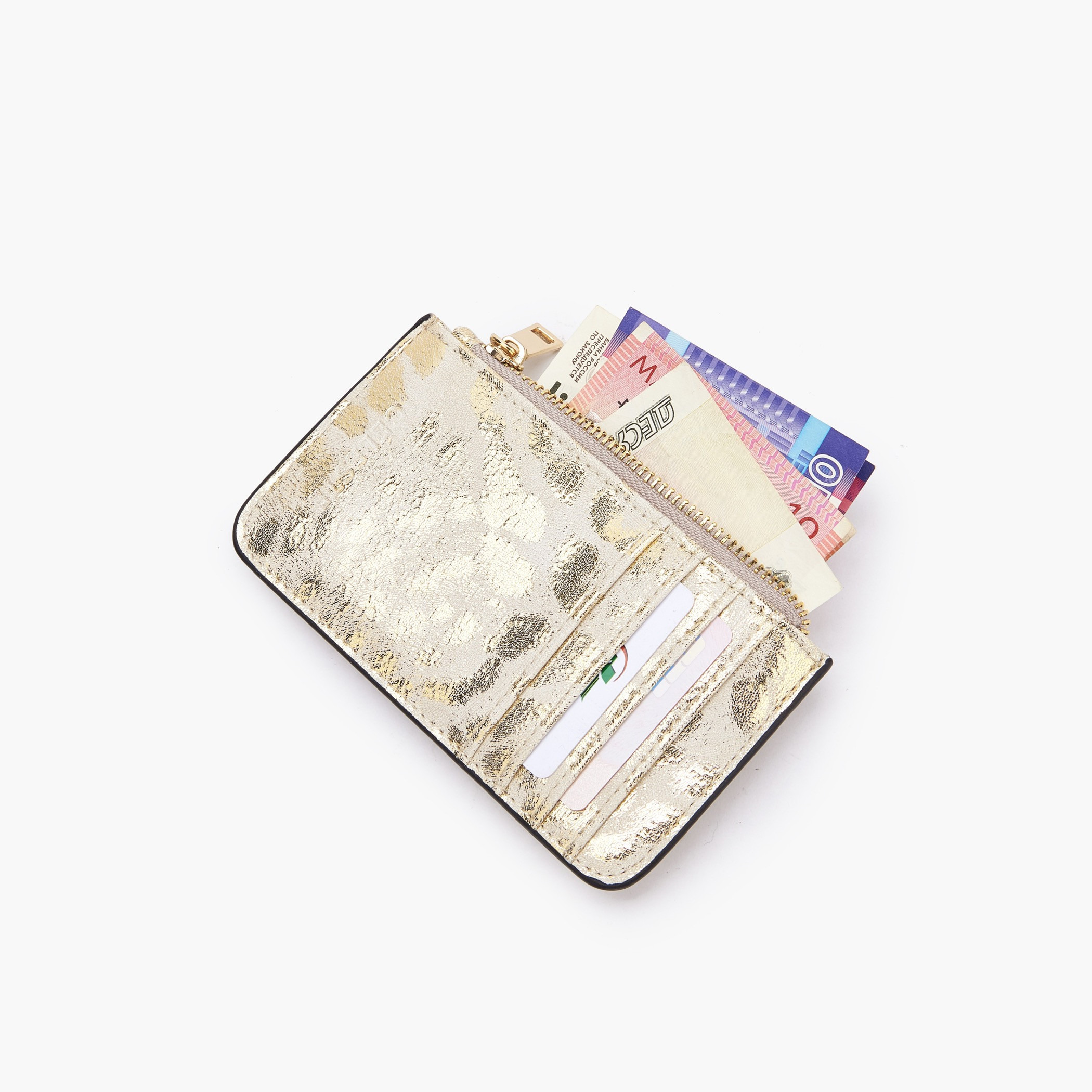 حافظة بطاقات ميتاليك بسحّاب إغلاق من سيليست-women-bagsandwallets-wallets-image-7