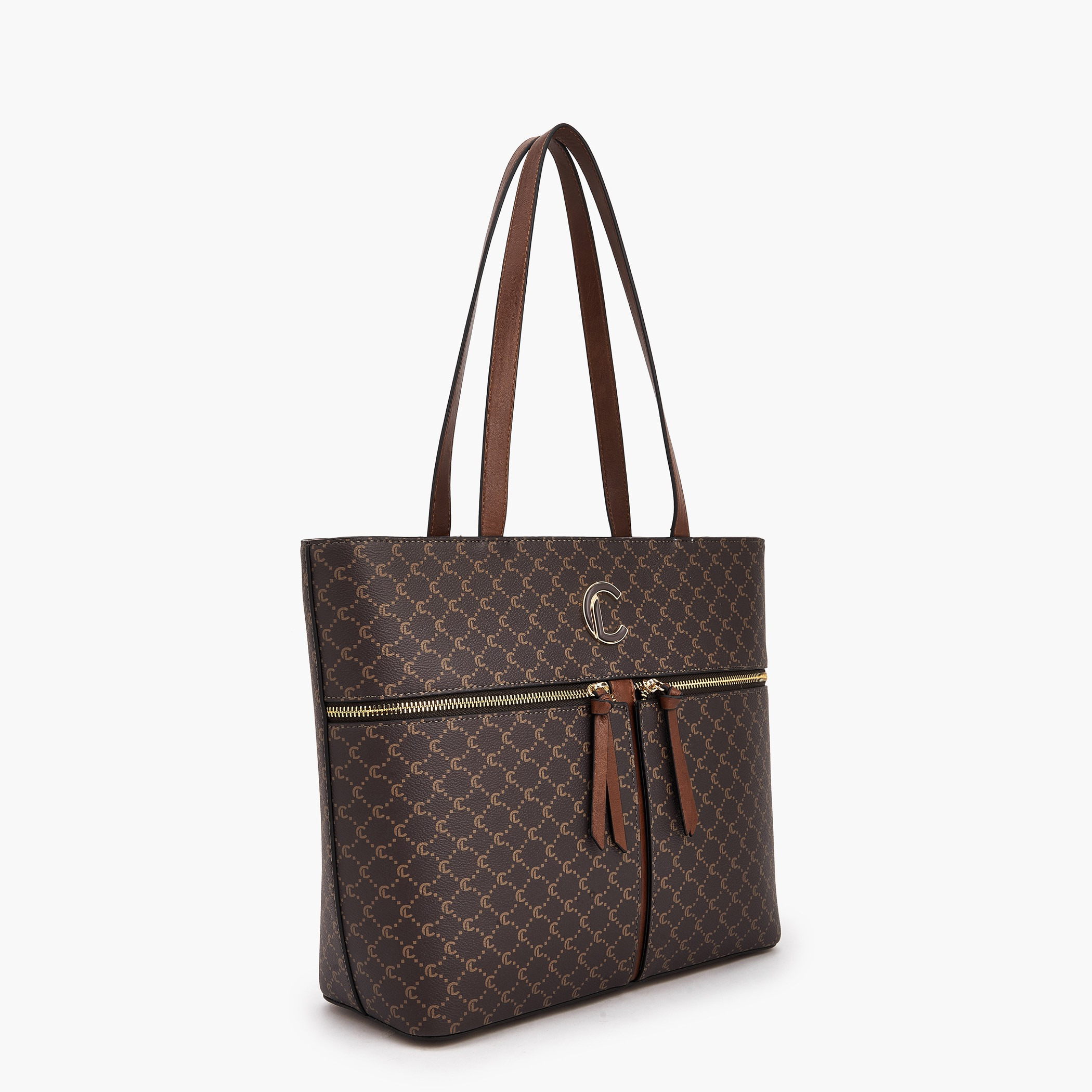 Le Confort Monogram Print Tote Bag with Double Handle-women-bagsandwallets-handbags-image-2
