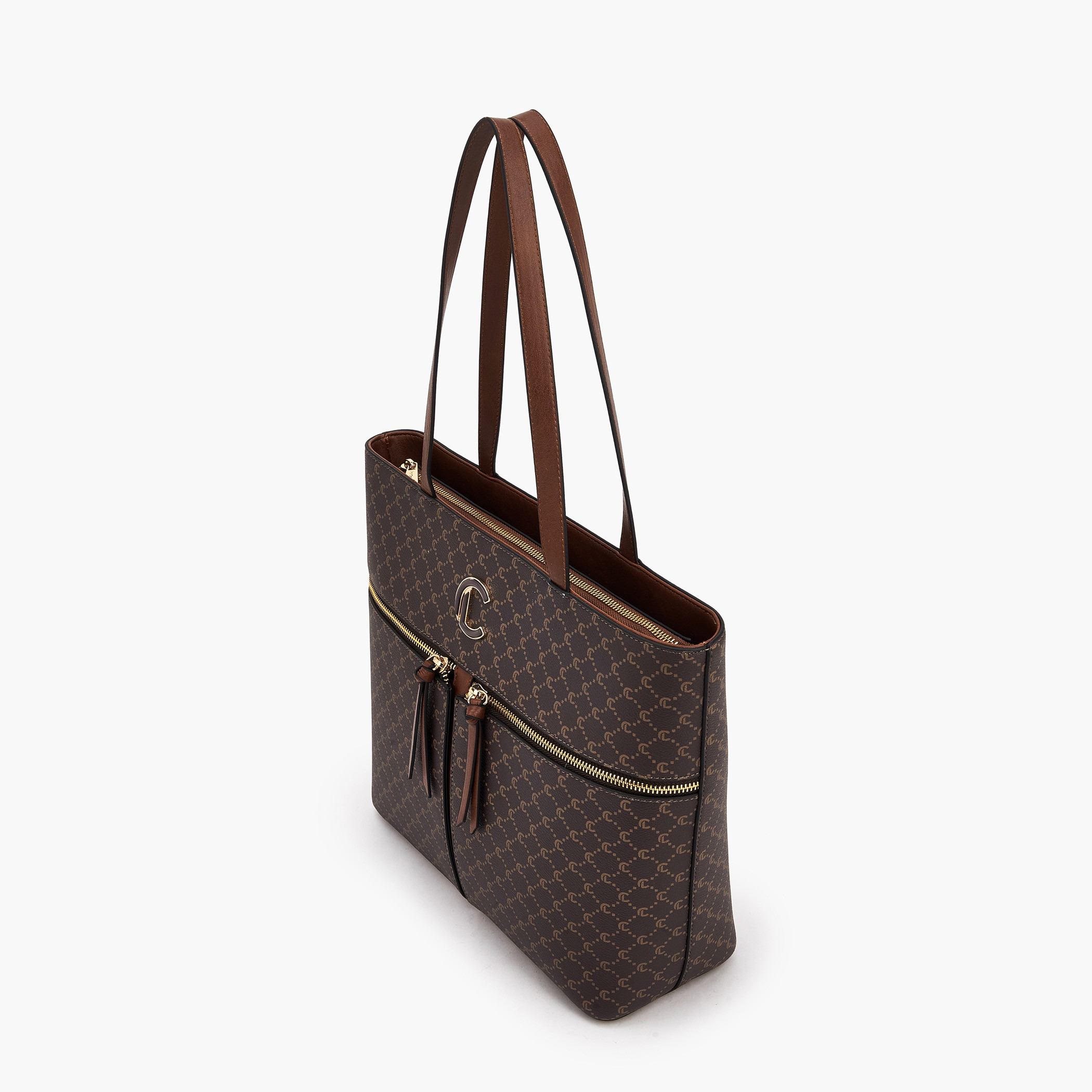 Le Confort Monogram Print Tote Bag with Double Handle-women-bagsandwallets-handbags-image-5