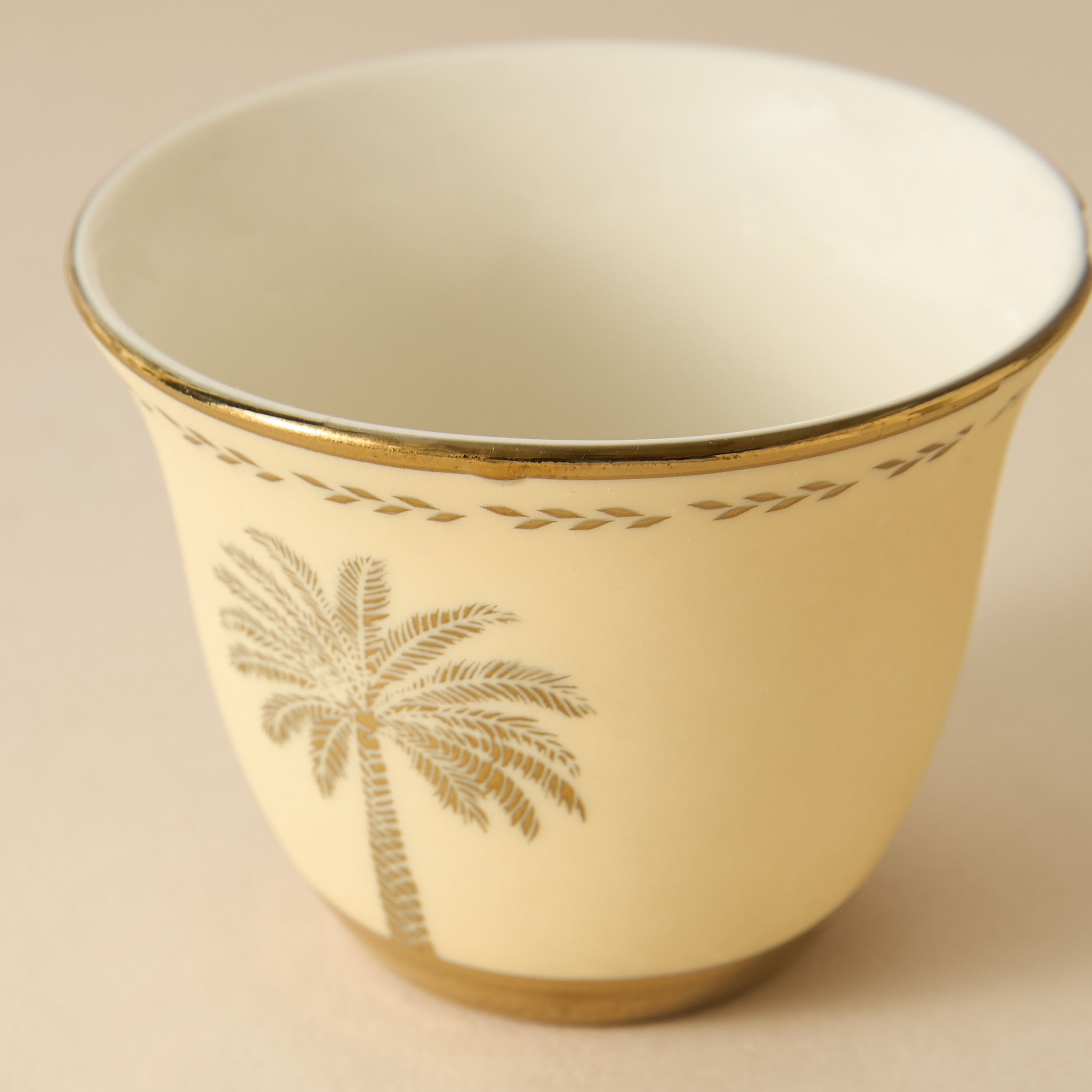 Palm Tree Print 6-Piece Bone China Kahwa Cup Set - 80 ml-household-dining-teaandcoffee-teaandcoffeesets-image-4