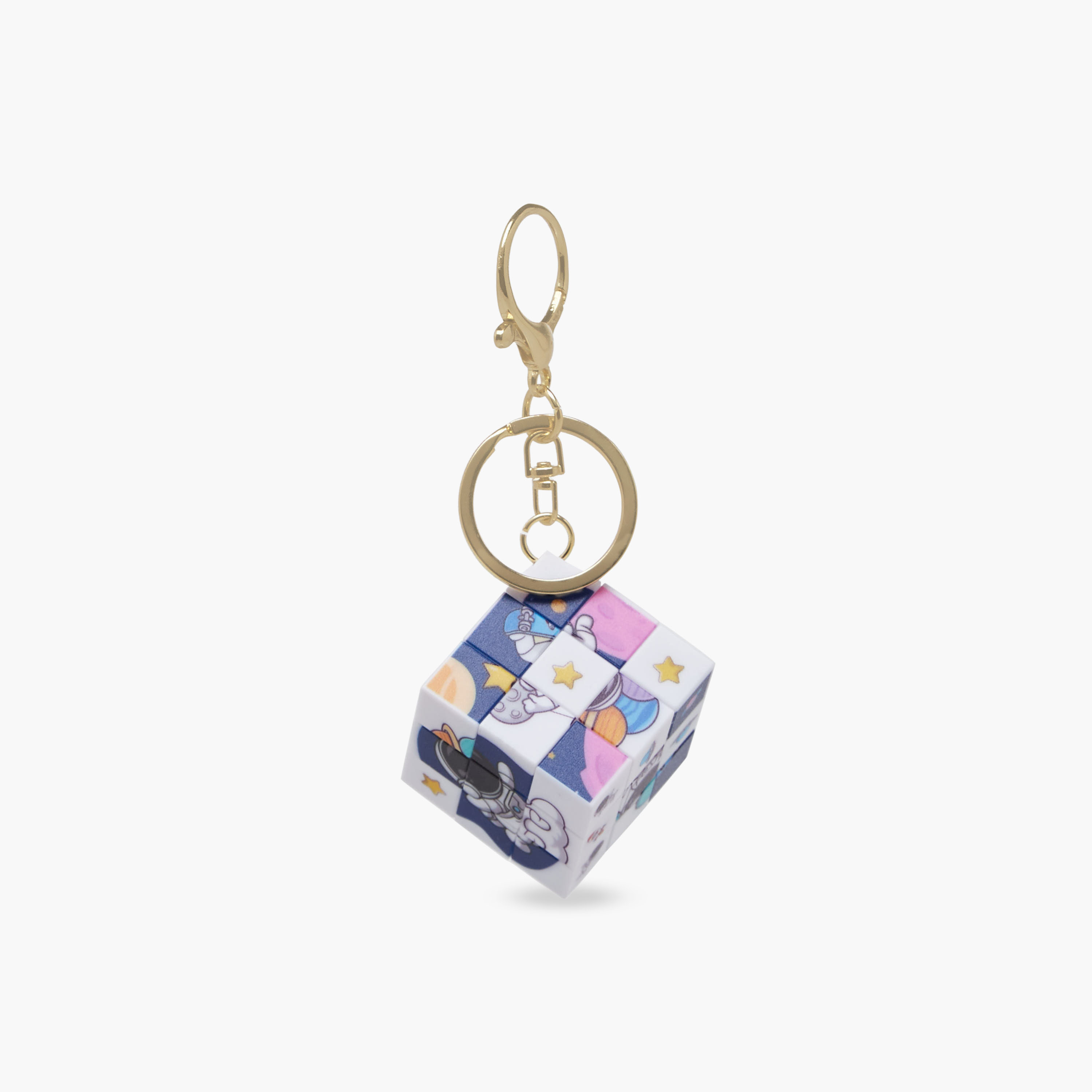Keyring with Mini Rubik's Cube-girls-accessories-keyringsandbagcharms-image-1