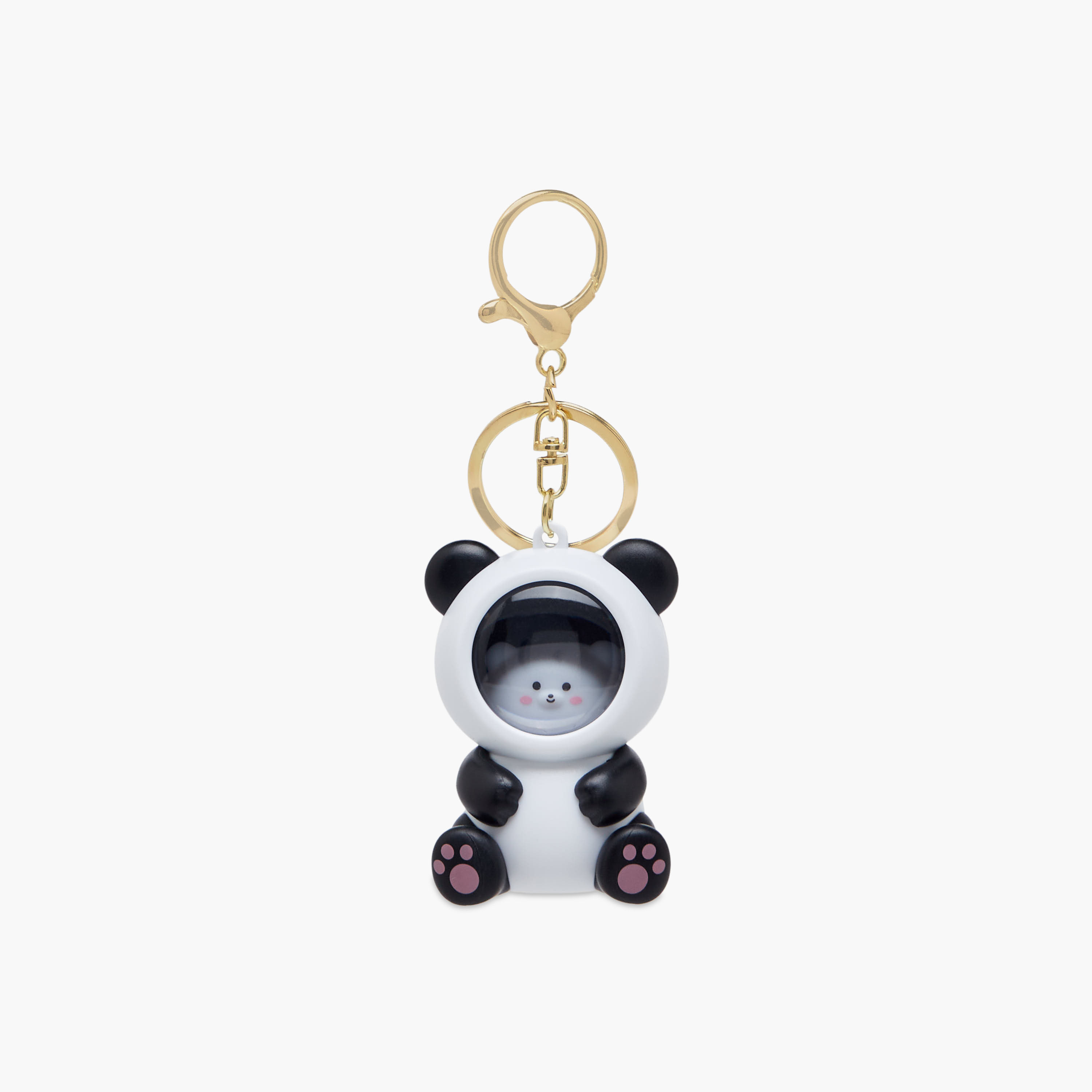 Keyring with 3D Panda Accent-girls-accessories-keyringsandbagcharms-image-1