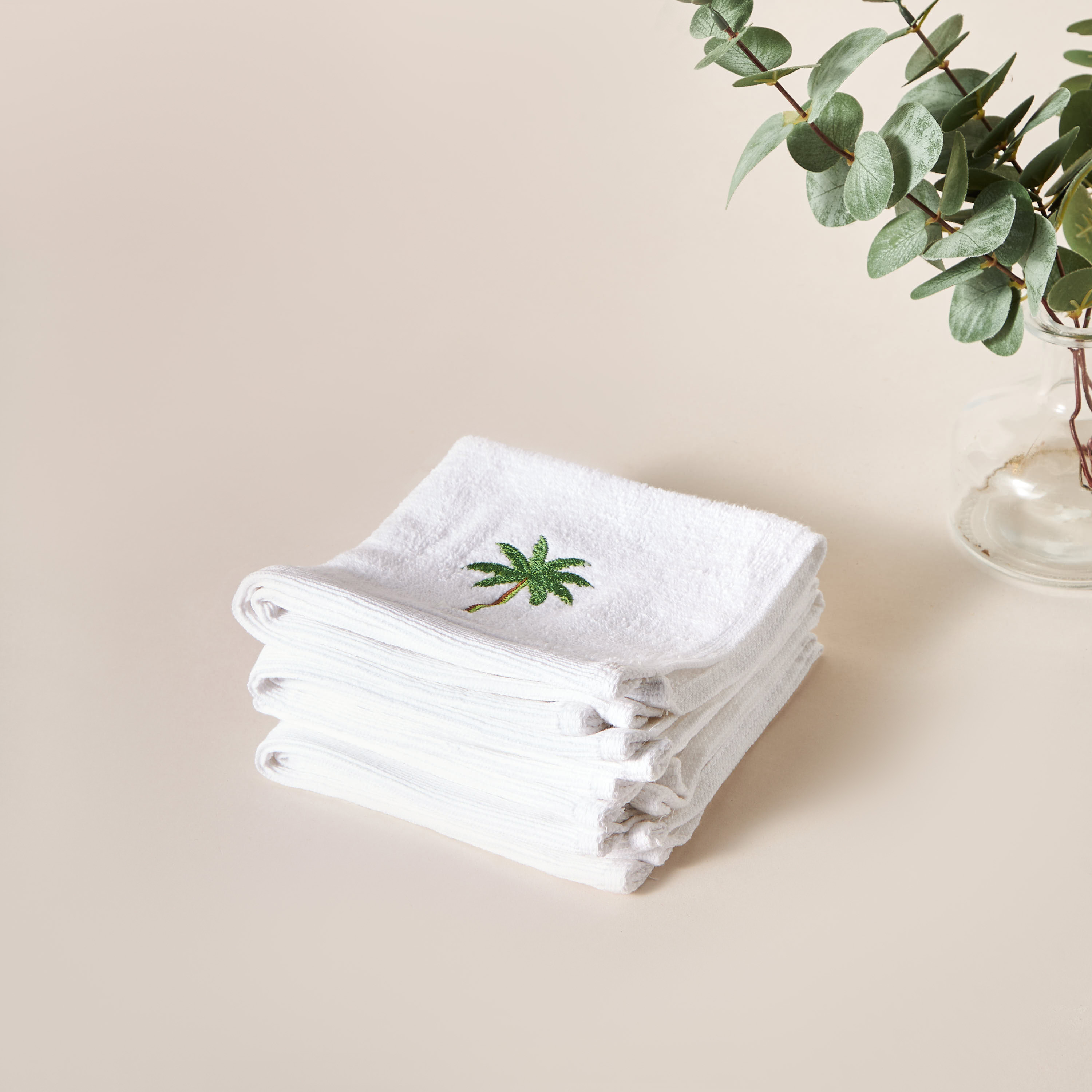 Palm Terry 4-Piece Wash Towel Set - 30x30 cms-household-bathandlaundry-bathlinen-towels-image-1