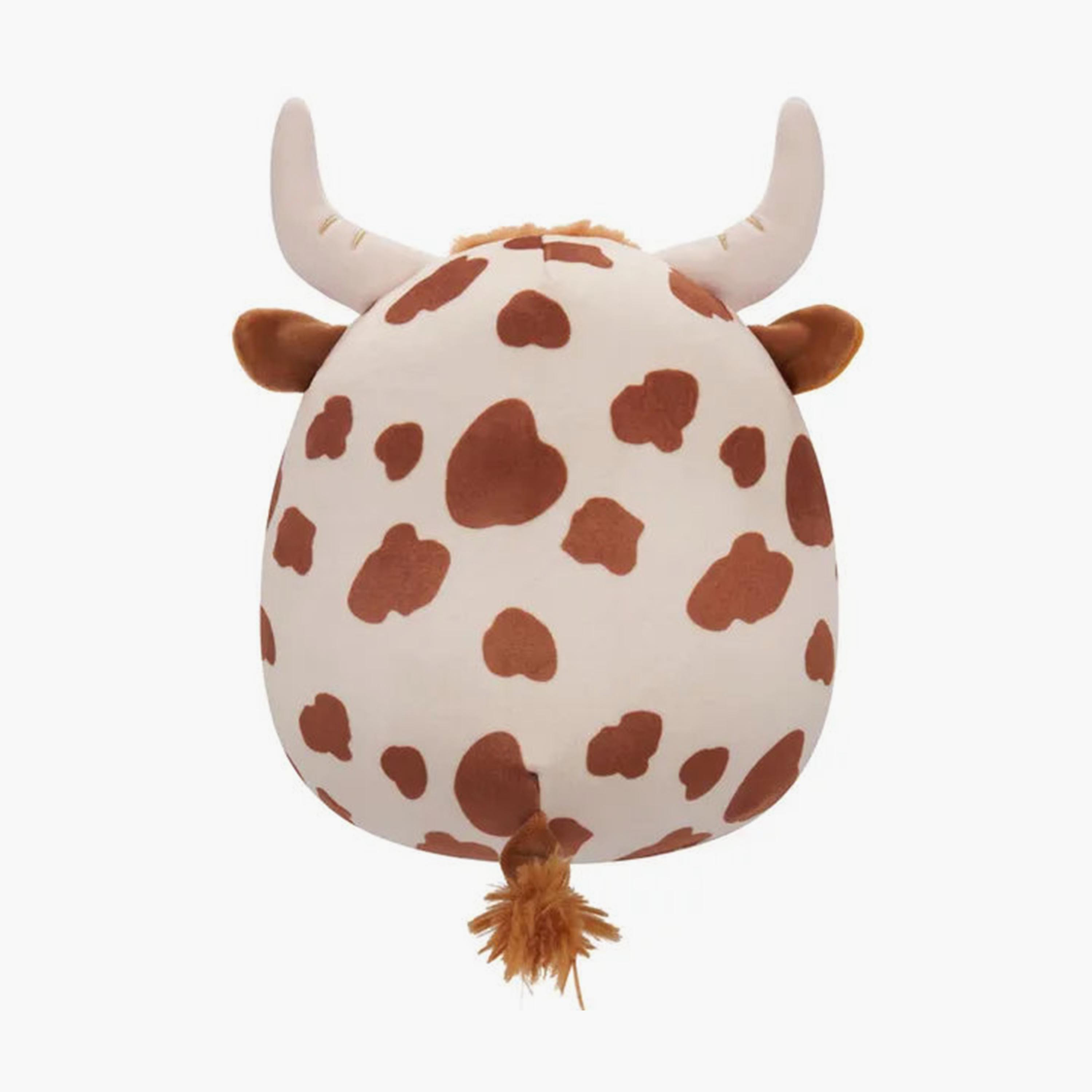 لعبة سكويشميلوز المحشوة - بقرة ألونزو البنية والبيضاء - 19 سم-toys-plushsofttoys-cartooncharacters-image-3