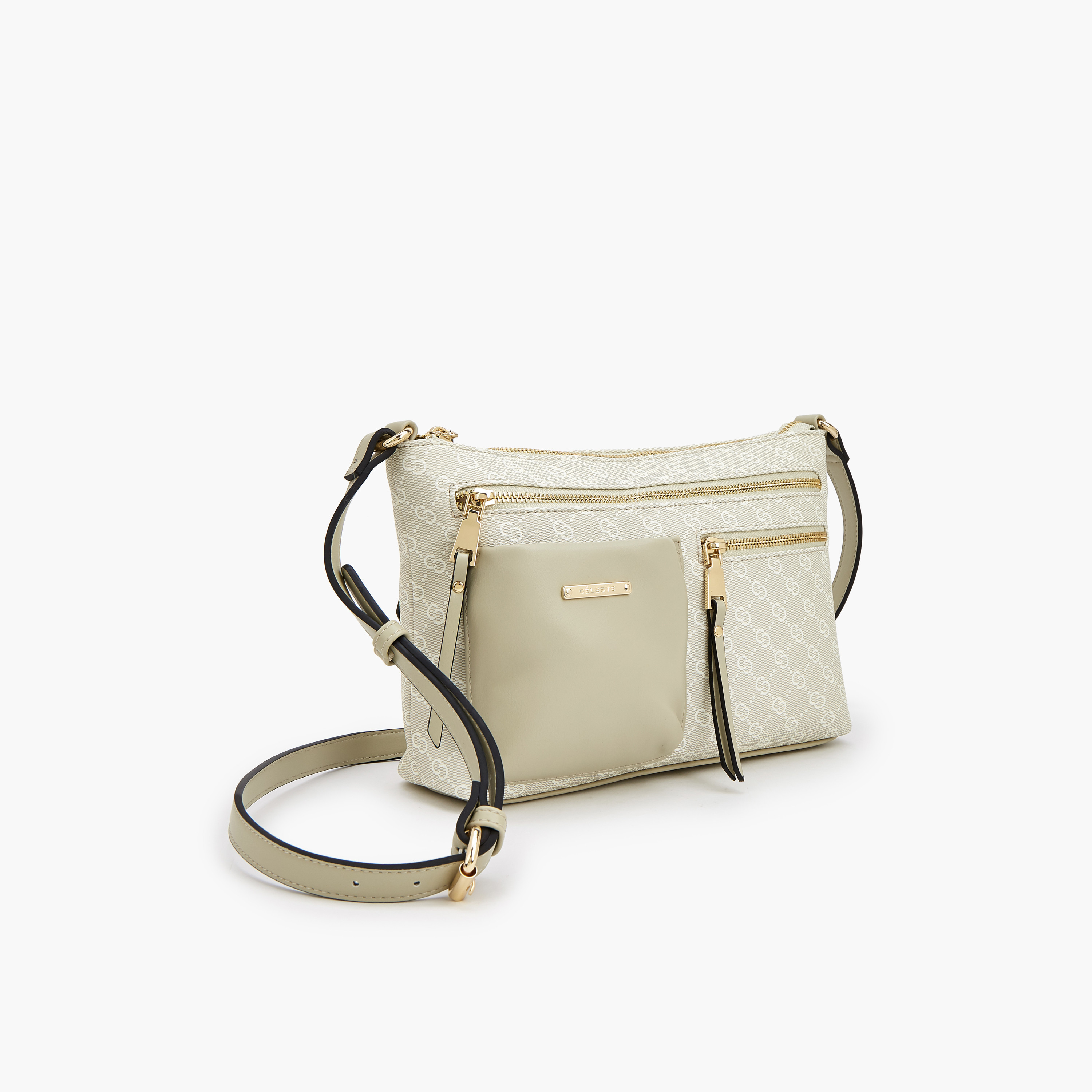 Celeste Monogram Print Crossbody Bag with Adjustable Strap-women-bagsandwallets-handbags-image-3